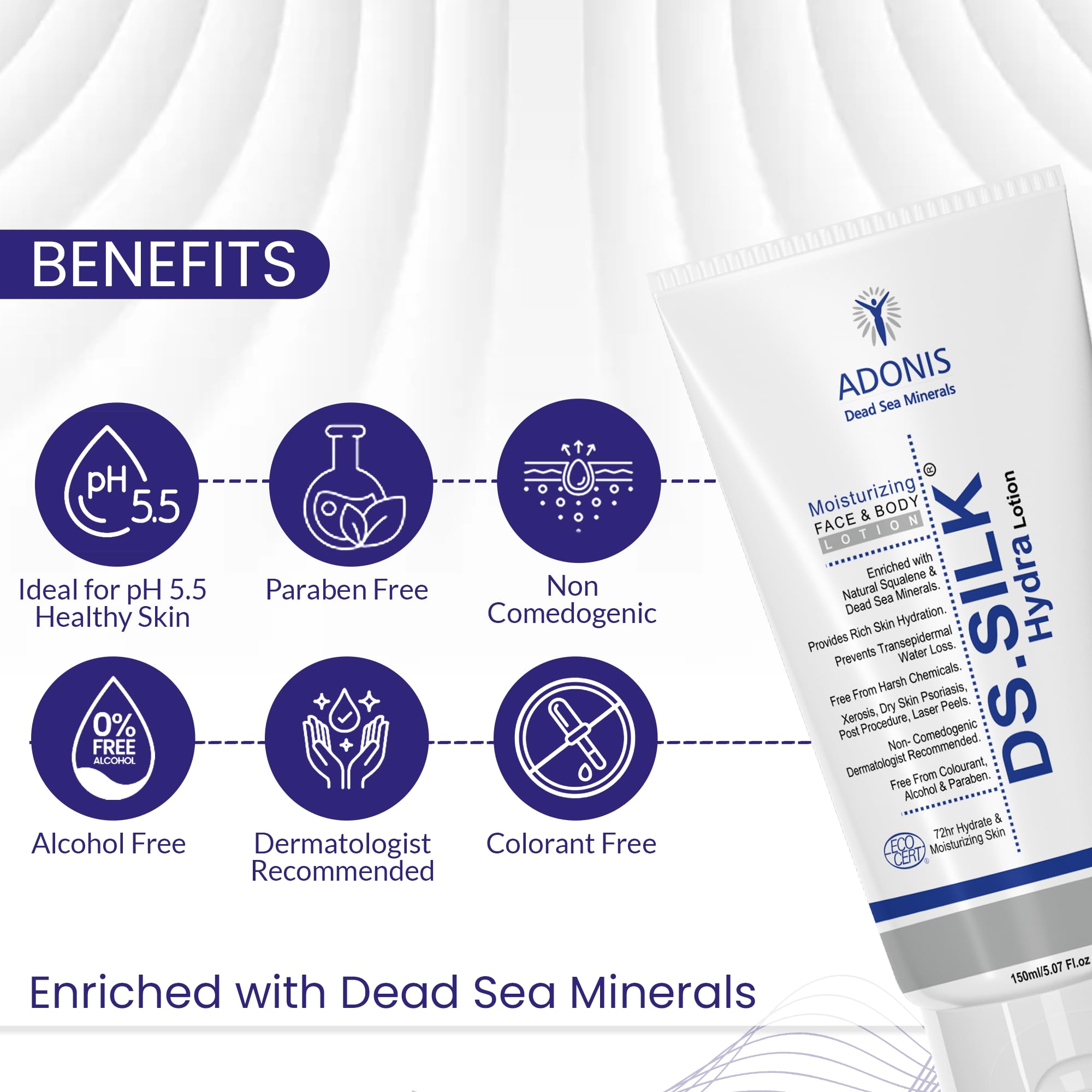 Premium Ds Silk Lotion - 150ml Moisturizing Body Lotion for Smooth & Glowing Skin | Pack of 1 | Perfect for Daily Hydration & Spa Days