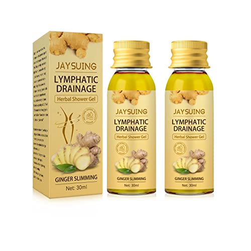 Organic Ginger Slimming Shower Gel for Lymphatic Drainage - 30ML Natural Plant-Based Body Wash with Moisturizing Properties for Skin Rejuvenation (2 Pack) - Perfect for Detox, Relaxation & Spa Day Self-Care Routine