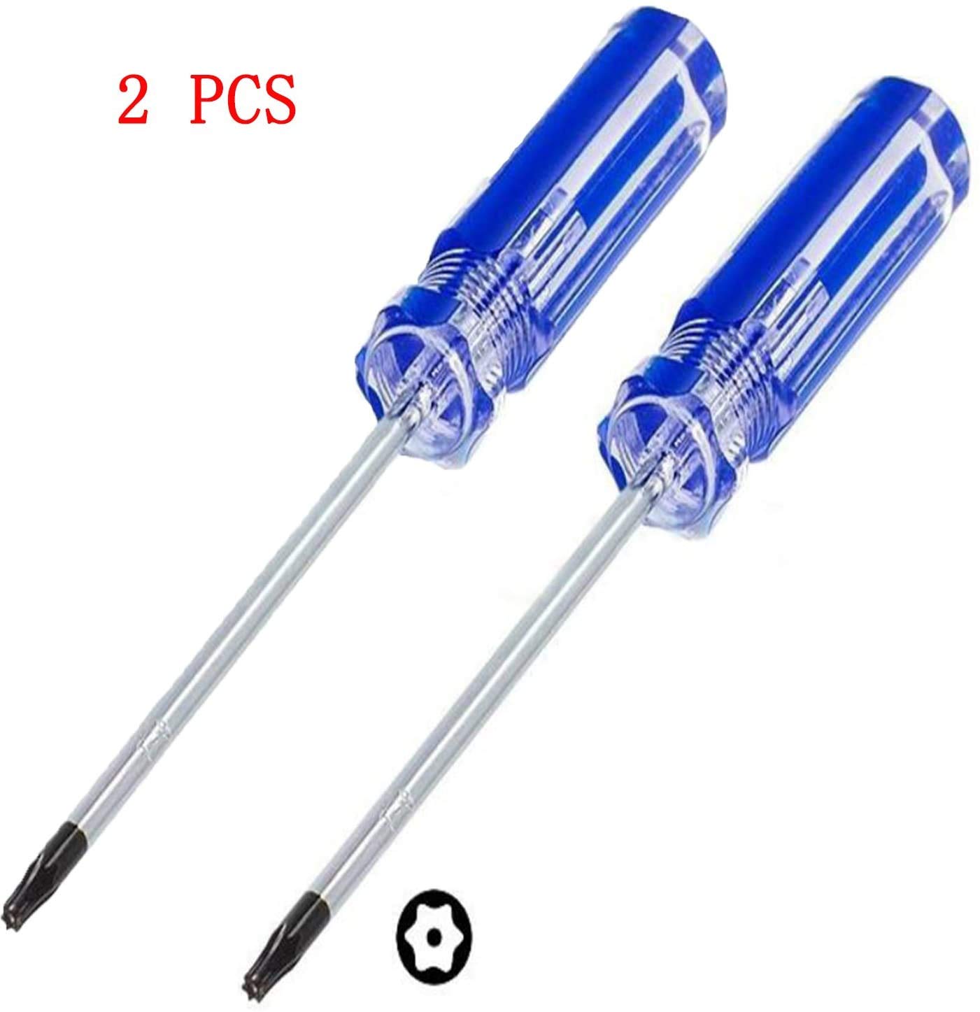 2-Pack T8 Tamper Proof Screwdriver Set - Security Torx Bit for Xbox One, Xbox 360 & PS3 Slim Controller Repair - Perfect for Game Console Maintenance and DIY Electronics Fixing