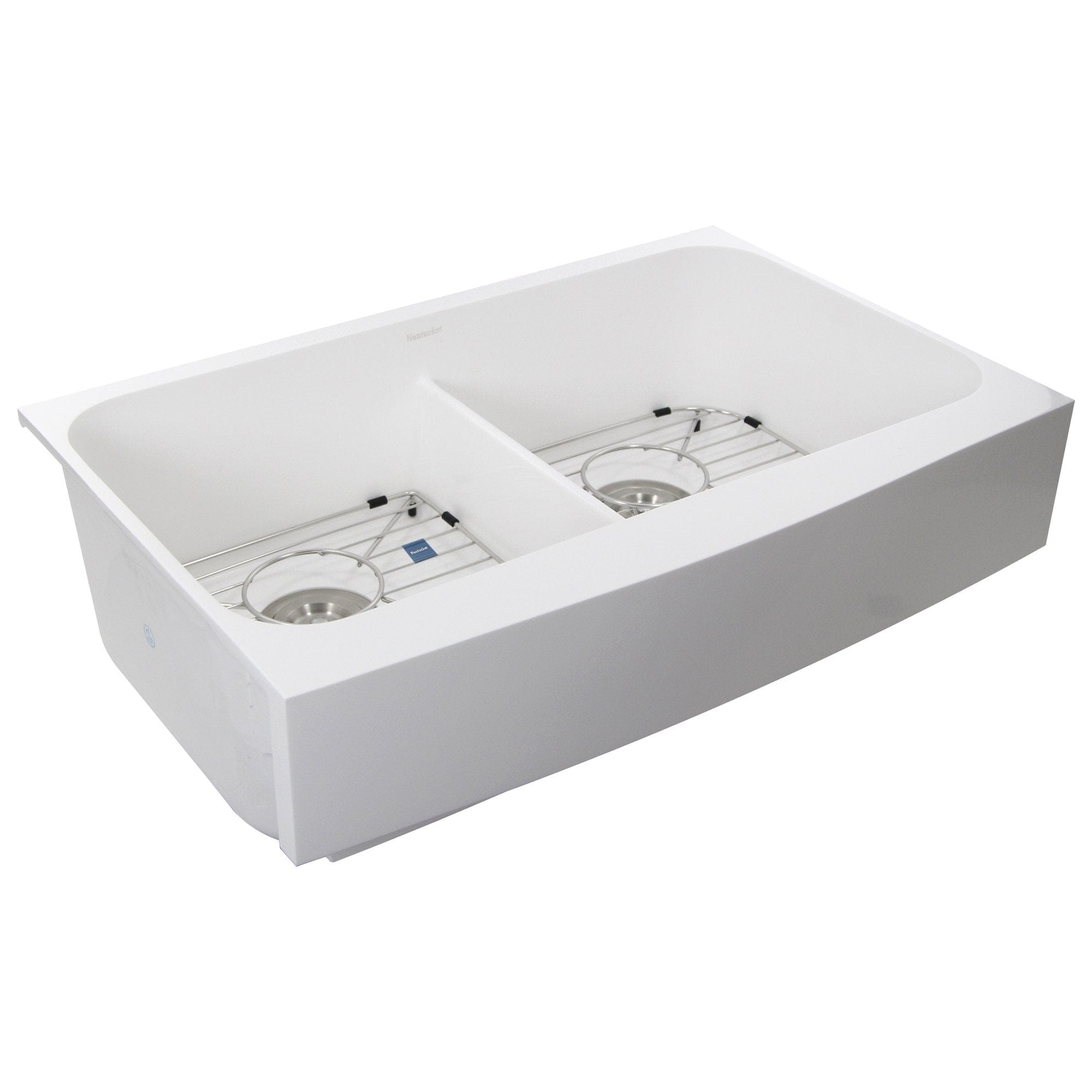 Retrofit Glacierstone Double Bowl Kitchen Sink with EZApron - Nantucket NS GSEZA32D | Perfect for Modern Farmhouse & Coastal Style Kitchens