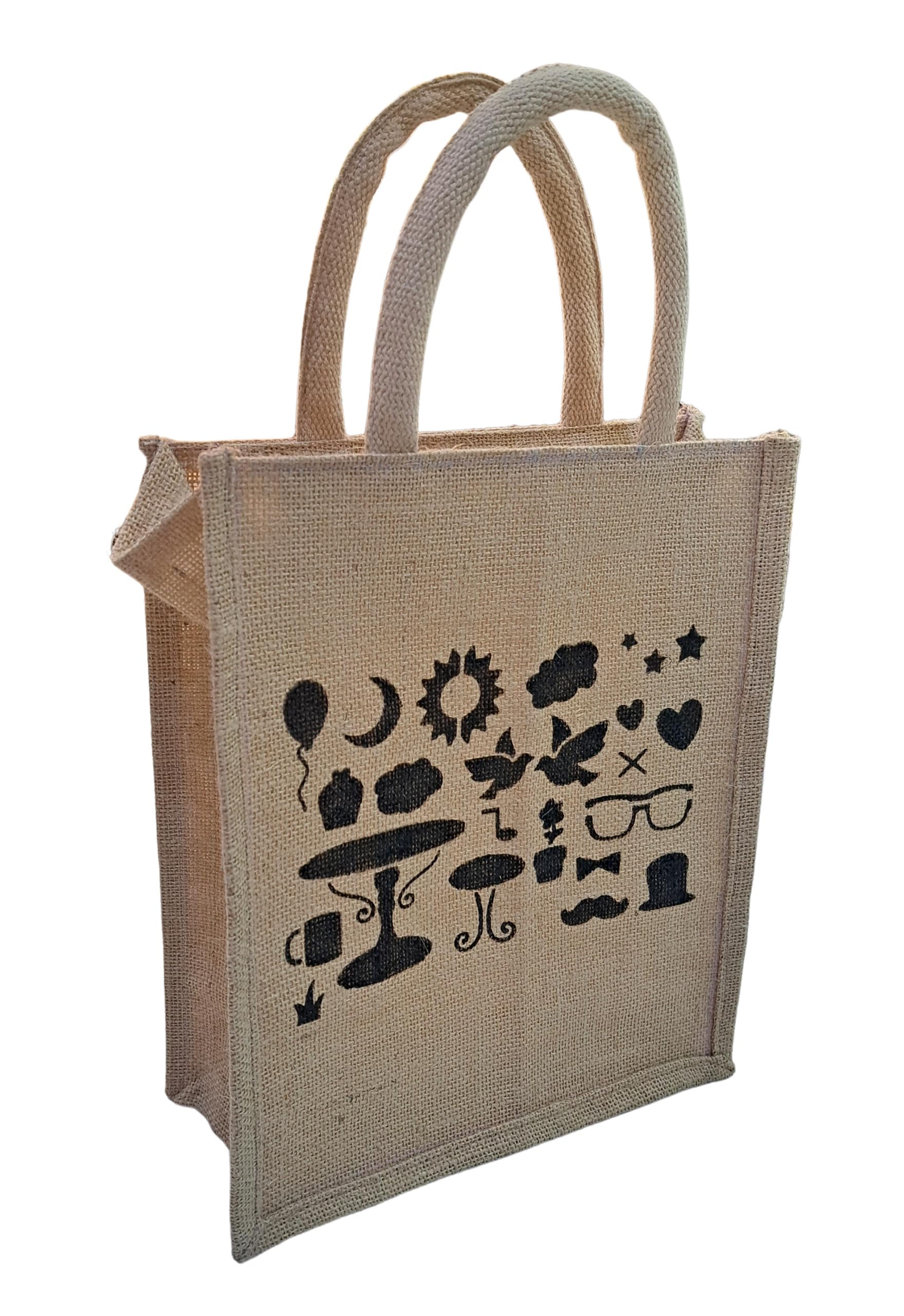 Eco-Friendly Jute Tote Bag with Zipper Closure - Durable Unisex Cotton Shopper for Lunch, Work, Groceries & Beach - Stylish Reusable Shopping Bag for Women & Men