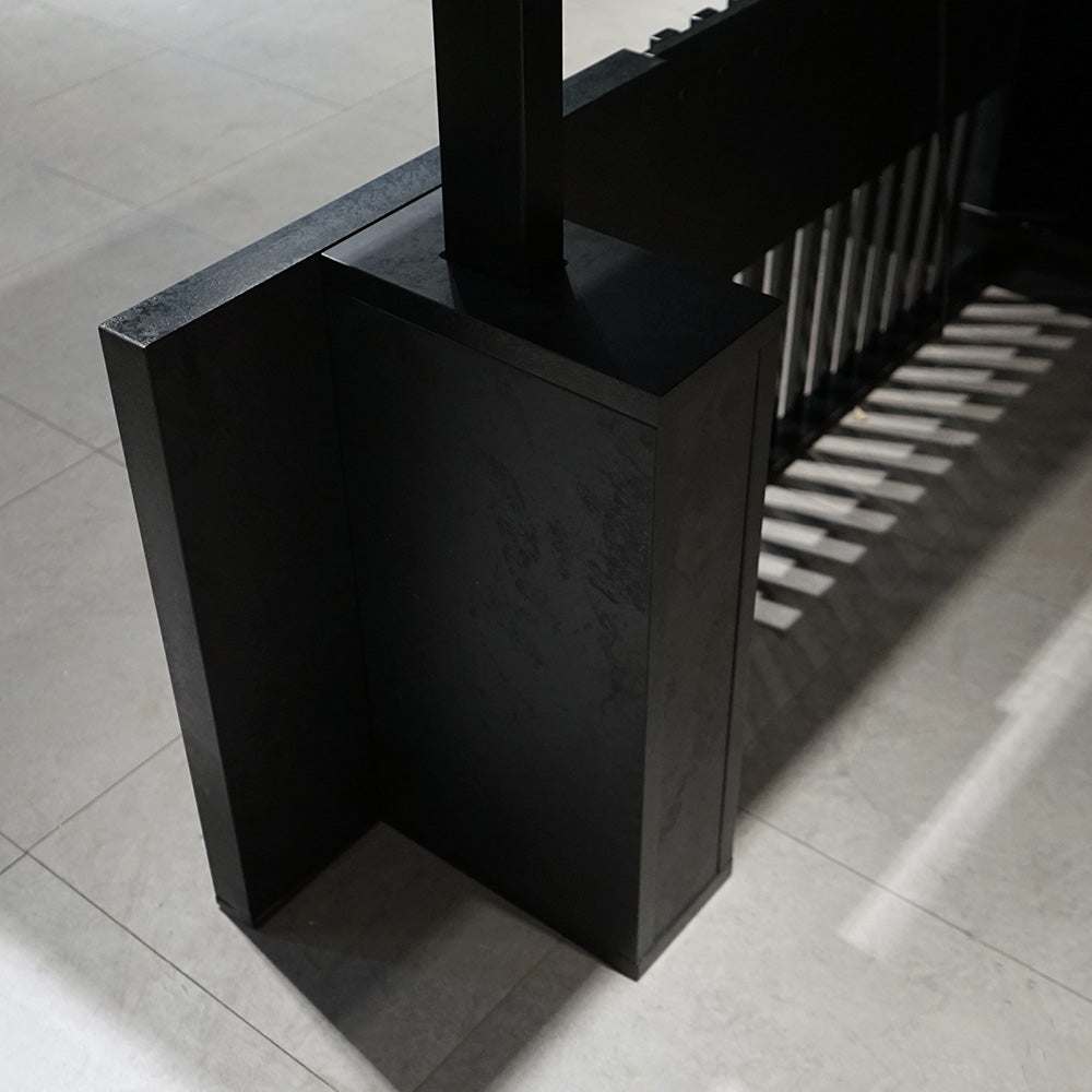 DAXTON 200cm Black Executive Desk with Right Return & Lift - Perfect for Home Office, Business & Professional Workspaces