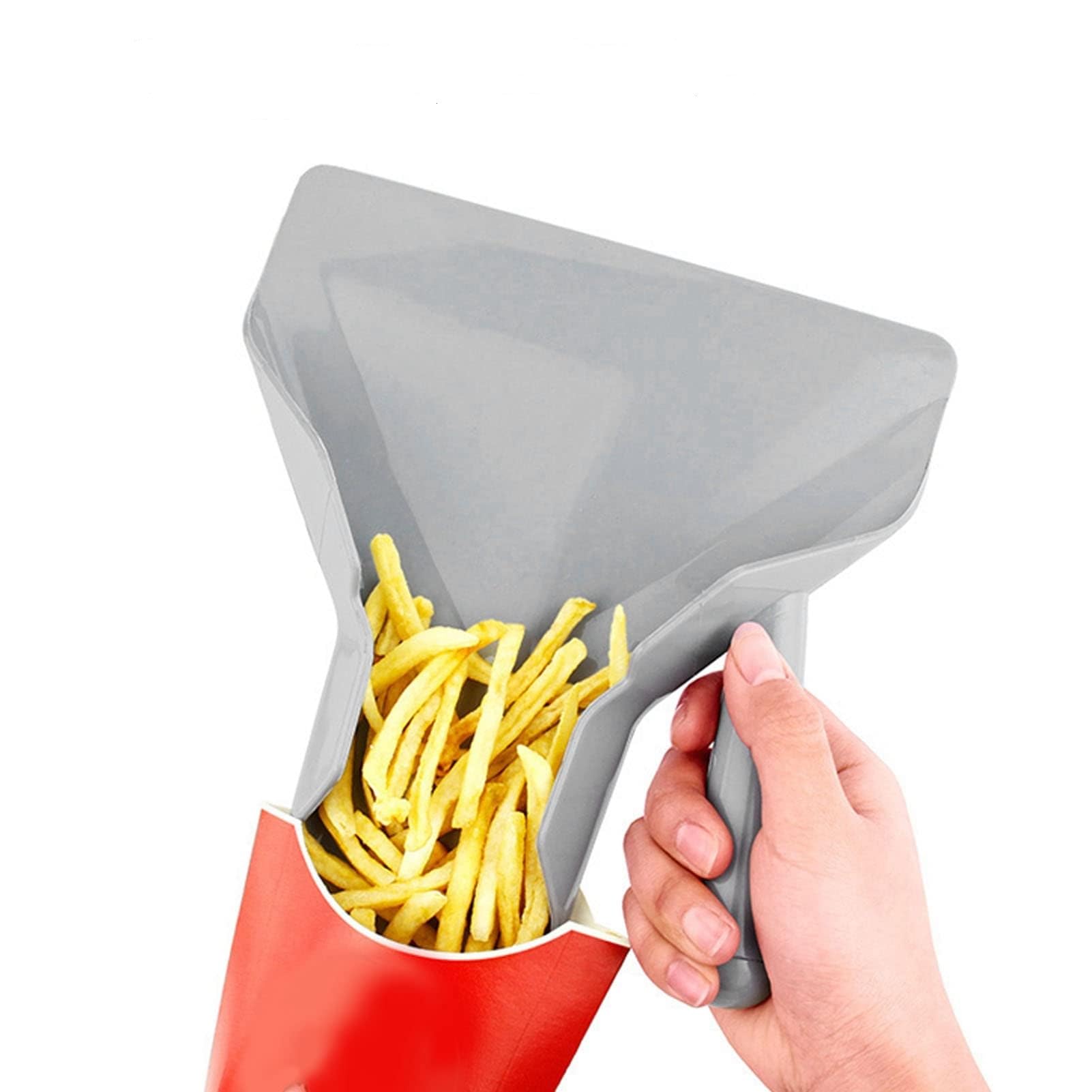 Commercial French Fry Scooper - Right Handle for Fast Food Bags & Snacks