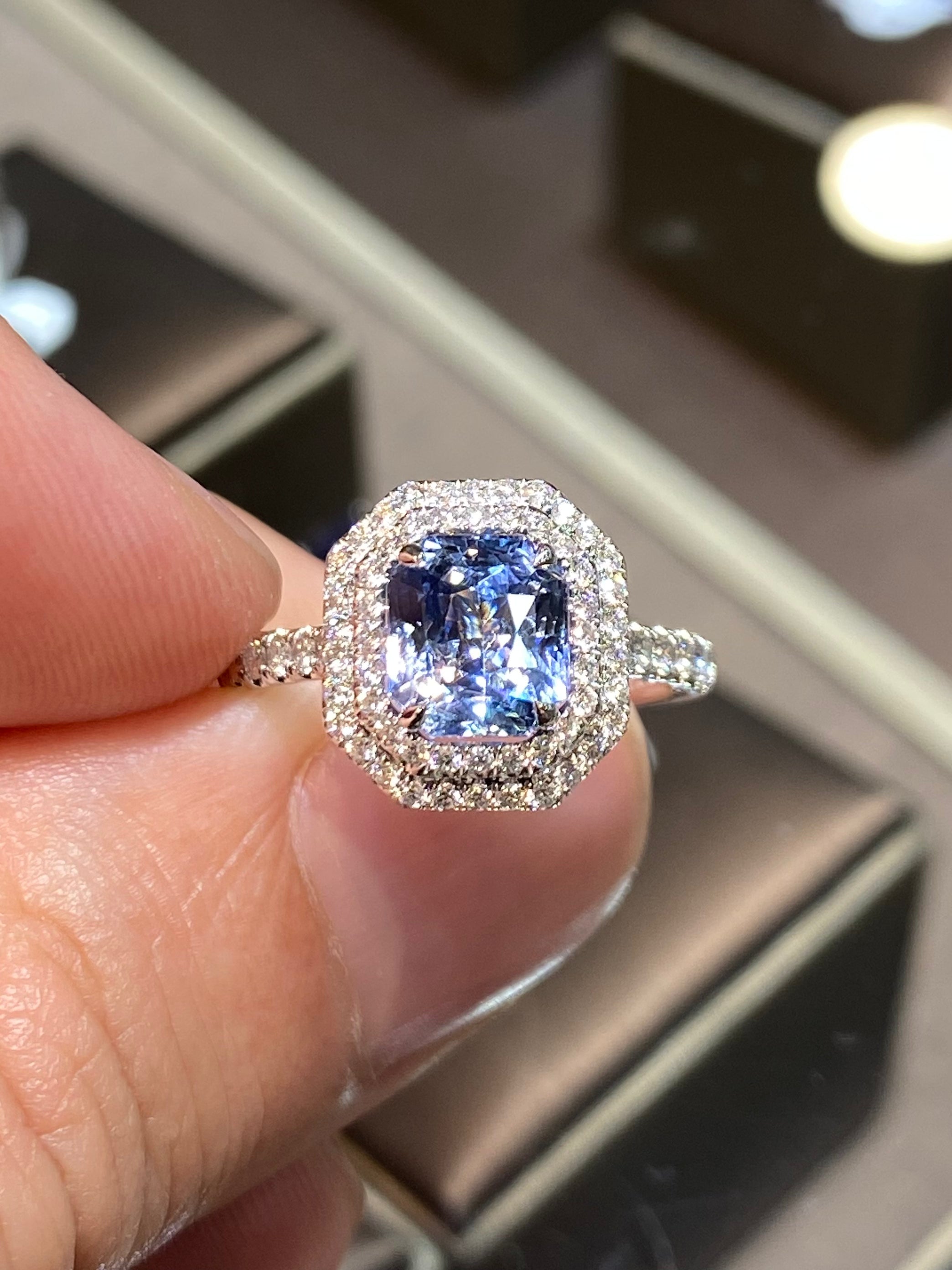 Natural Unheated Blue Sapphire 2.01ct Ring - Genuine Ceylon Sapphire Engagement Ring for Women, 925 Sterling Silver Wedding Band, Perfect for Proposals, Anniversaries & Special Occasions