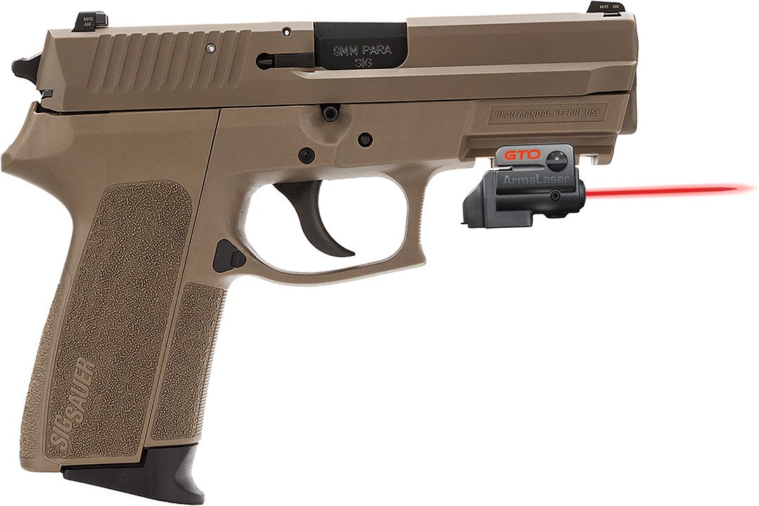 ArmaLaser Sig SP2022 GTO Red Laser Sight & FLX40 Grip Switch - Tactical Laser for Sig Sauer SP2022 Pistol - Perfect for Home Defense, Target Shooting & Law Enforcement Use