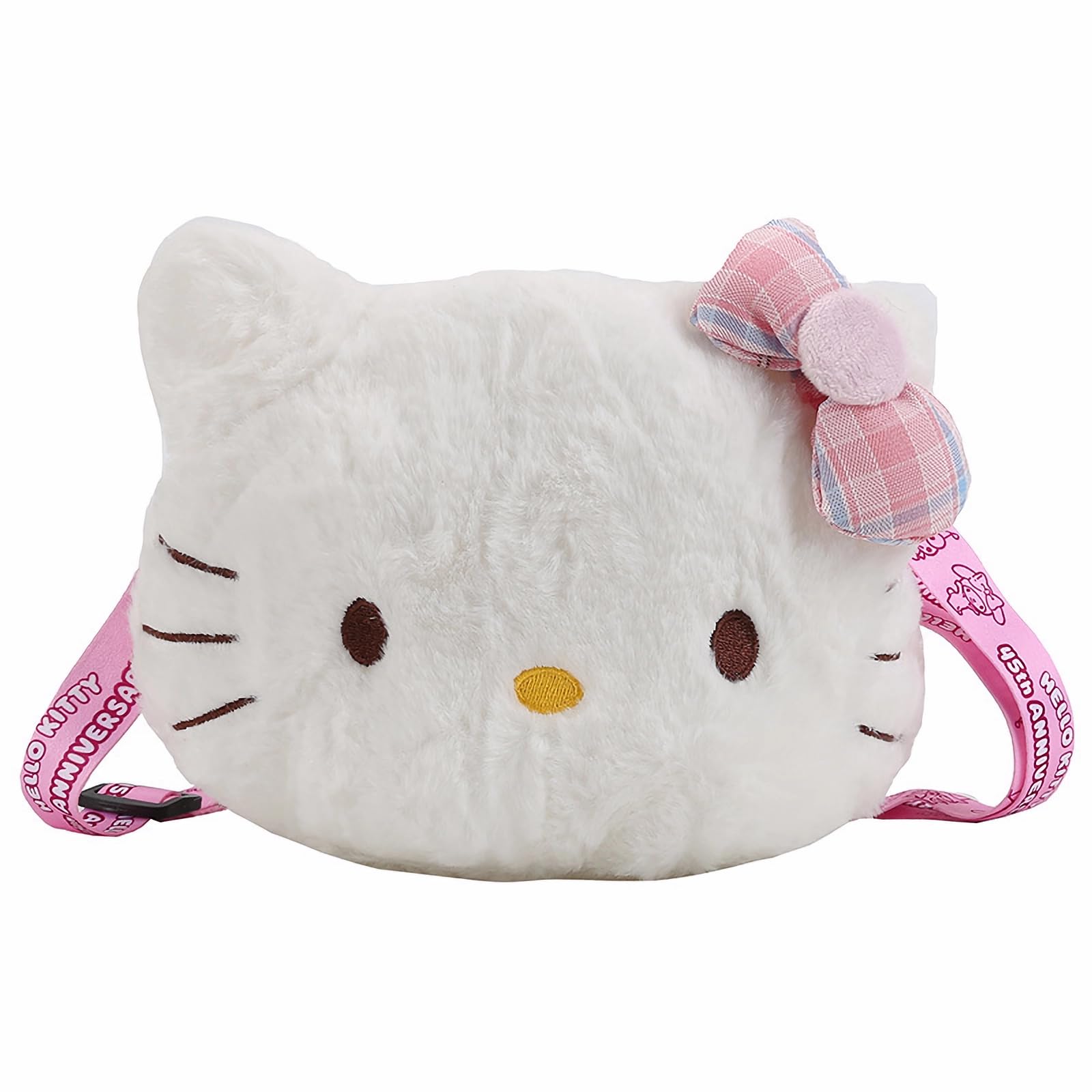 Adorable Plush Crossbody Purse for Girls - Cute Bowknot Shoulder Bag (White) | Perfect for School, Travel & Everyday Use