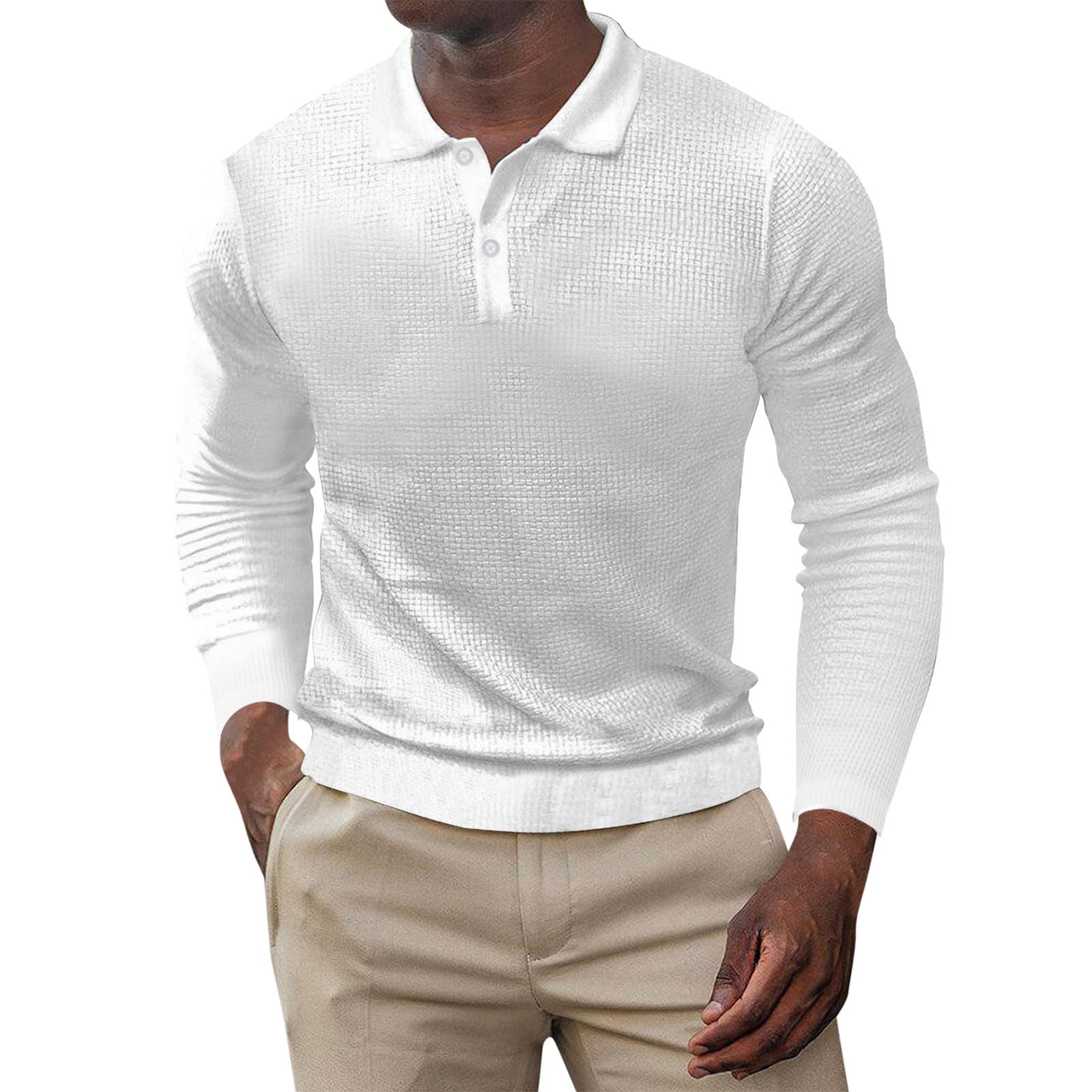 Men's Casual Plaid Button-Down Shirt Long Sleeve Autumn T-Shirt - Comfortable Fall Fashion for Work, Dating & Outdoor Activities
