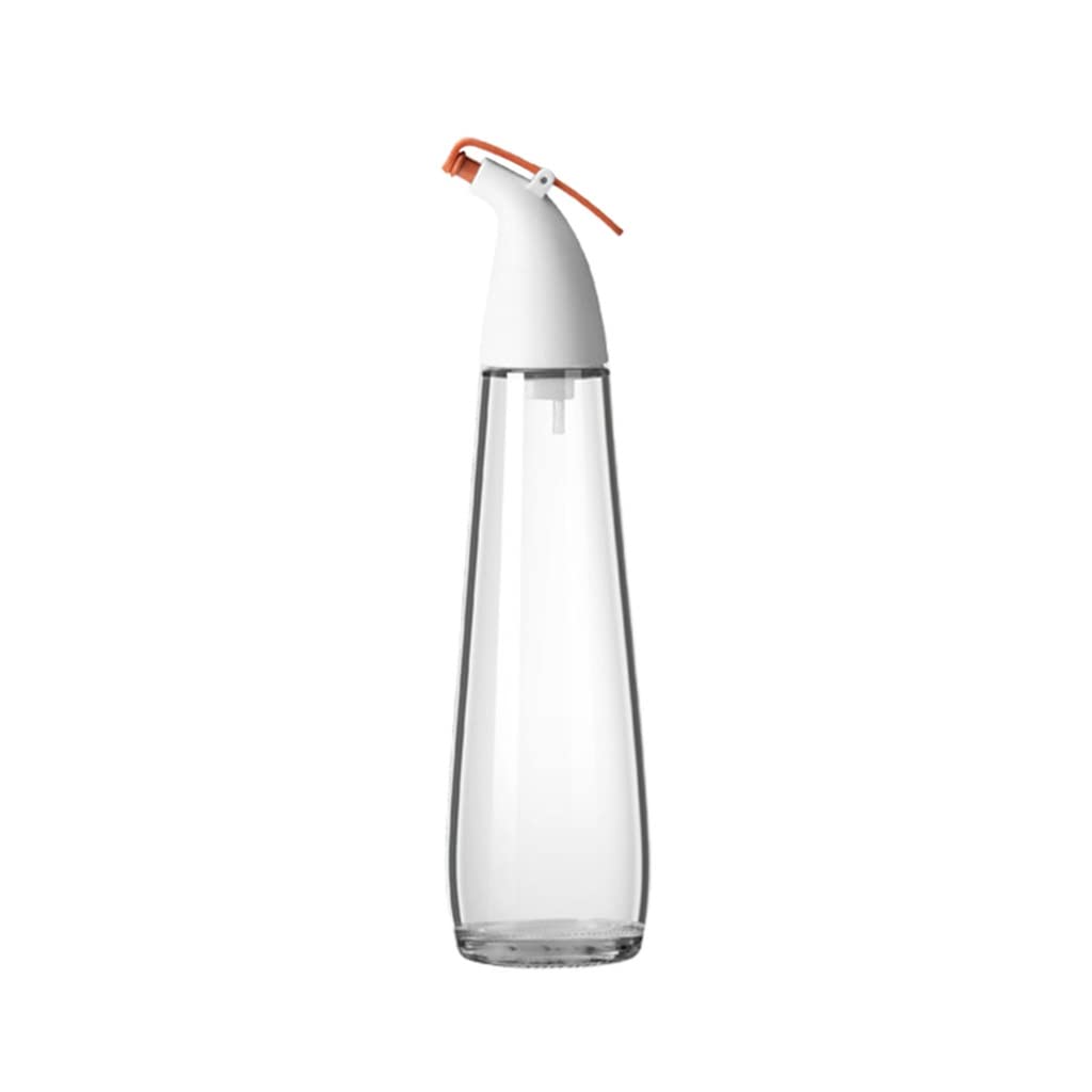 250ML Transparent Soy Sauce Bottle - Lecythus Oil Dispenser & Condiment Container - BPA-Free PP Kitchenware (Orange, 6.8x5.5x25.6cm) - Perfect for Restaurants, Home Kitchens & Salad Dressing Storage