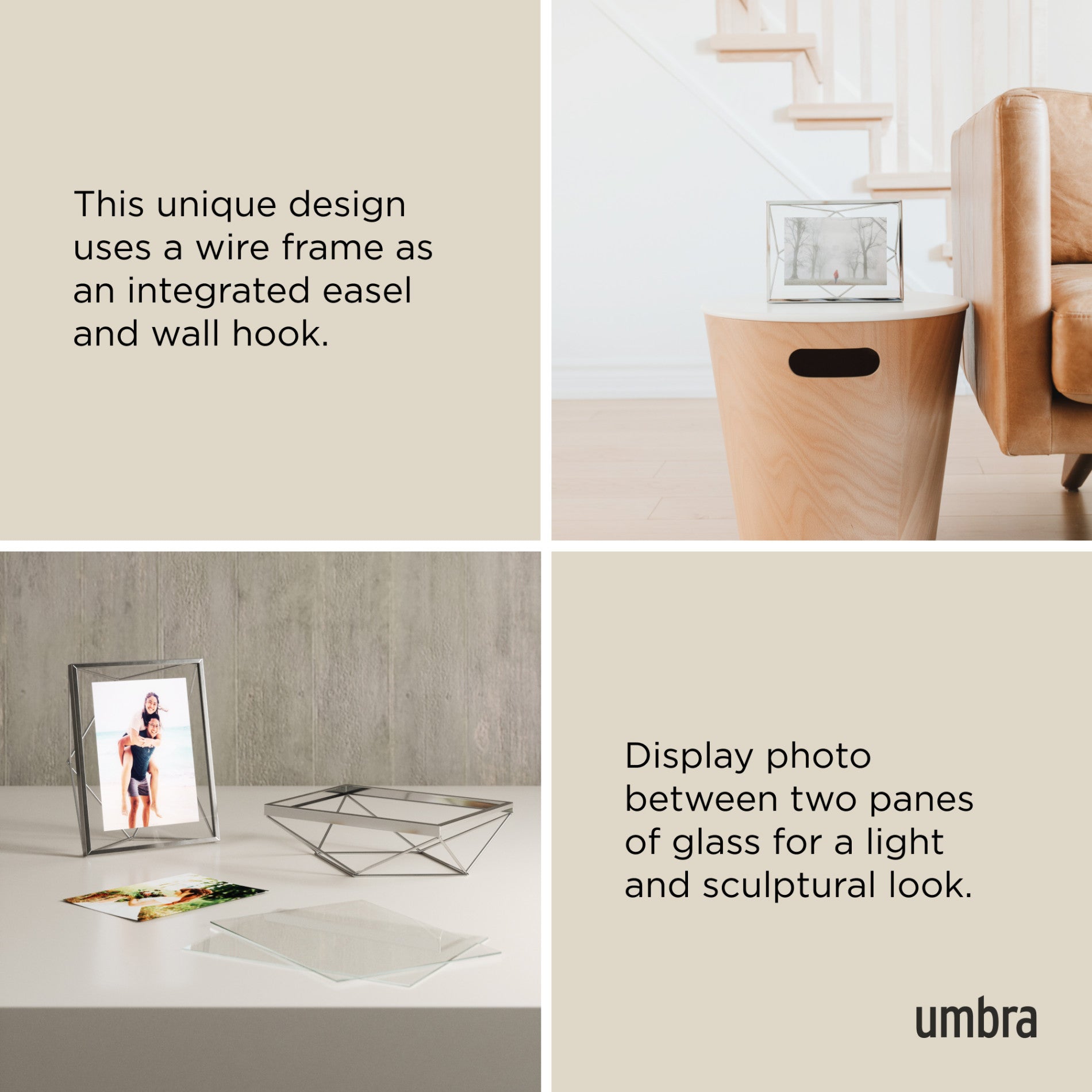 Prisma Picture Frame - Elegant Modern Photo Display for Wall & Tabletop - Perfect for Home Decor, Office, and Gift Giving