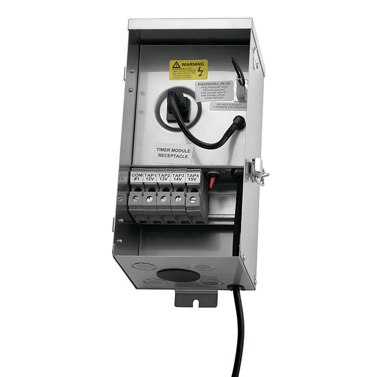 150W Stainless Steel Contractor Grade Transformer - Heavy Duty Power Supply for Job Sites, Industrial Equipment & Outdoor Use