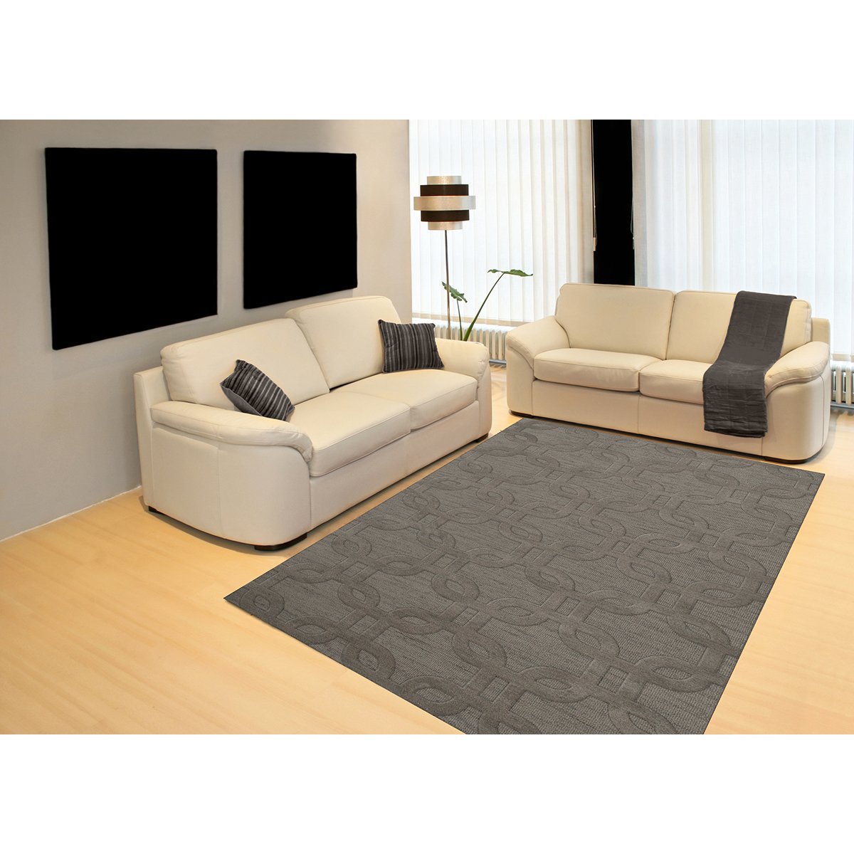 Dalyn Rugs Dover DV7 5' x 8' Silver Area Rug - Soft & Durable for Living Room, Bedroom, or Office Decor