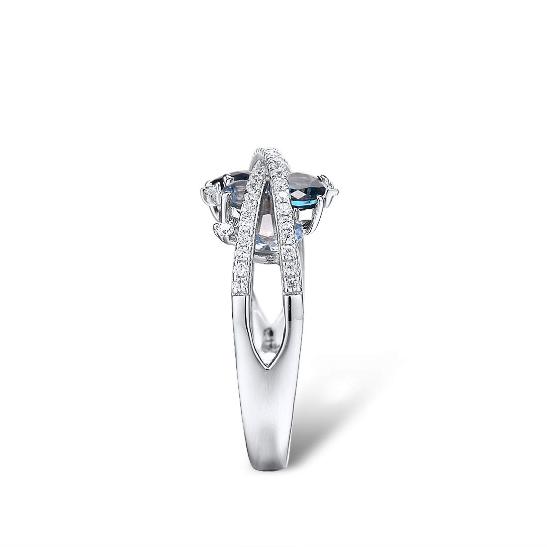 925 Sterling Silver Twist Ring with Cubic Zirconia for Women - Elegant Stackable Jewelry for Everyday Wear, Date Nights & Special Occasions