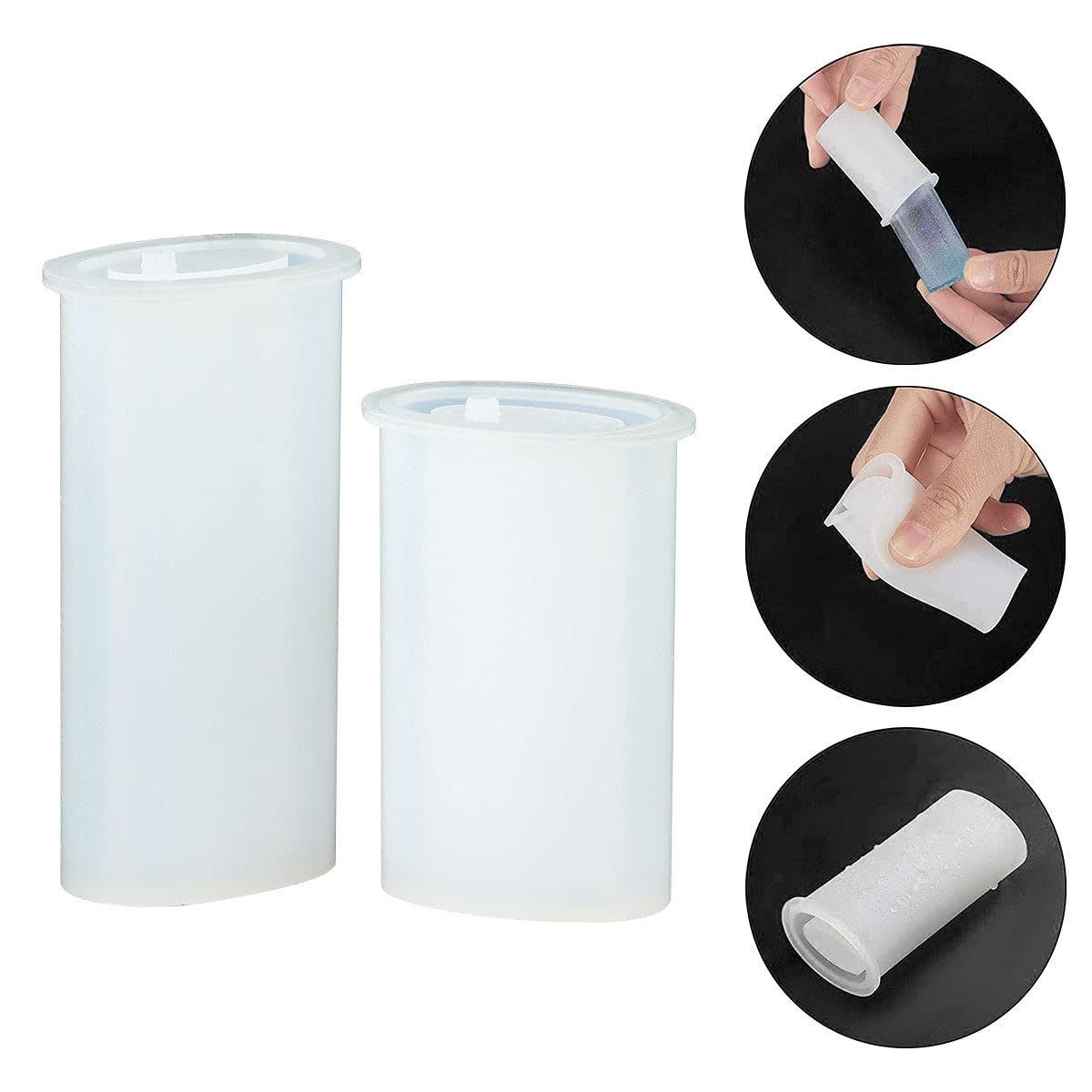 2 Pcs Epoxy Resin Silicone Molds for Lighter Case Cover Holder - DIY Protective Cover Casting Molds for Lighter Art Crafts - Perfect for DIY Gifts, Home Decor, and Craft Projects
