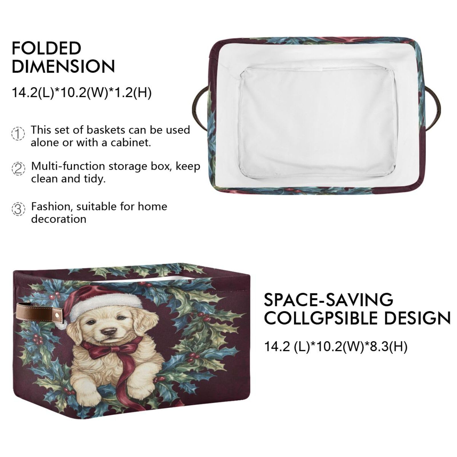 Large Fabric Storage Bins with Handles - Collapsible Closet Organizer for Clothes, Toys & Home