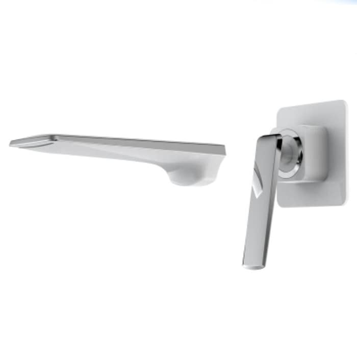 Premium Black & Rose Gold Wall Mounted Bathroom Sink Faucet - Waterfall Single Handle Solid Brass Mixer Tap for Basin & Bathtub (Chrome/White) - Perfect for Modern Bathrooms & Spa-Like Showers