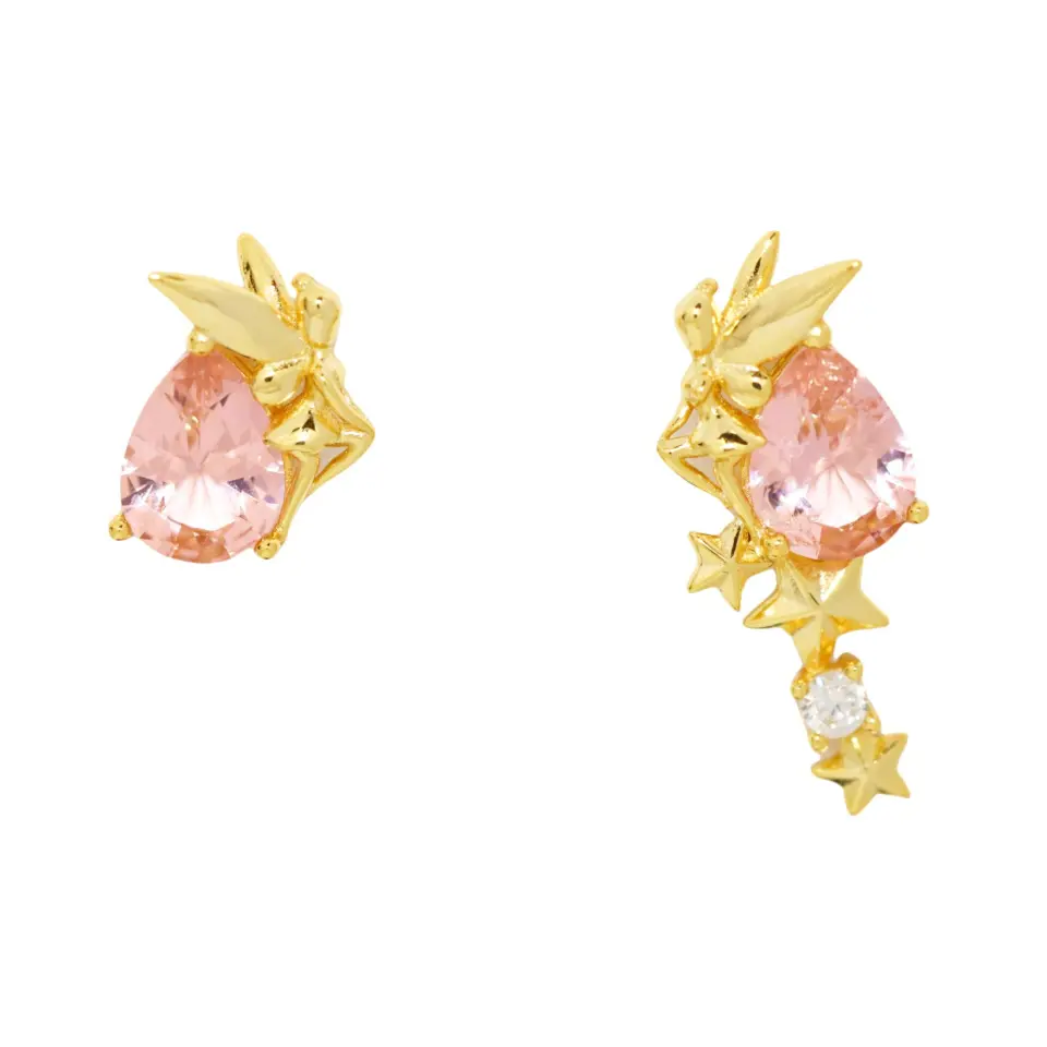 Tiana Earrings for Women - Elegant Gold Hoop Earrings with CZ Stones - Perfect for Parties, Weddings & Everyday Wear