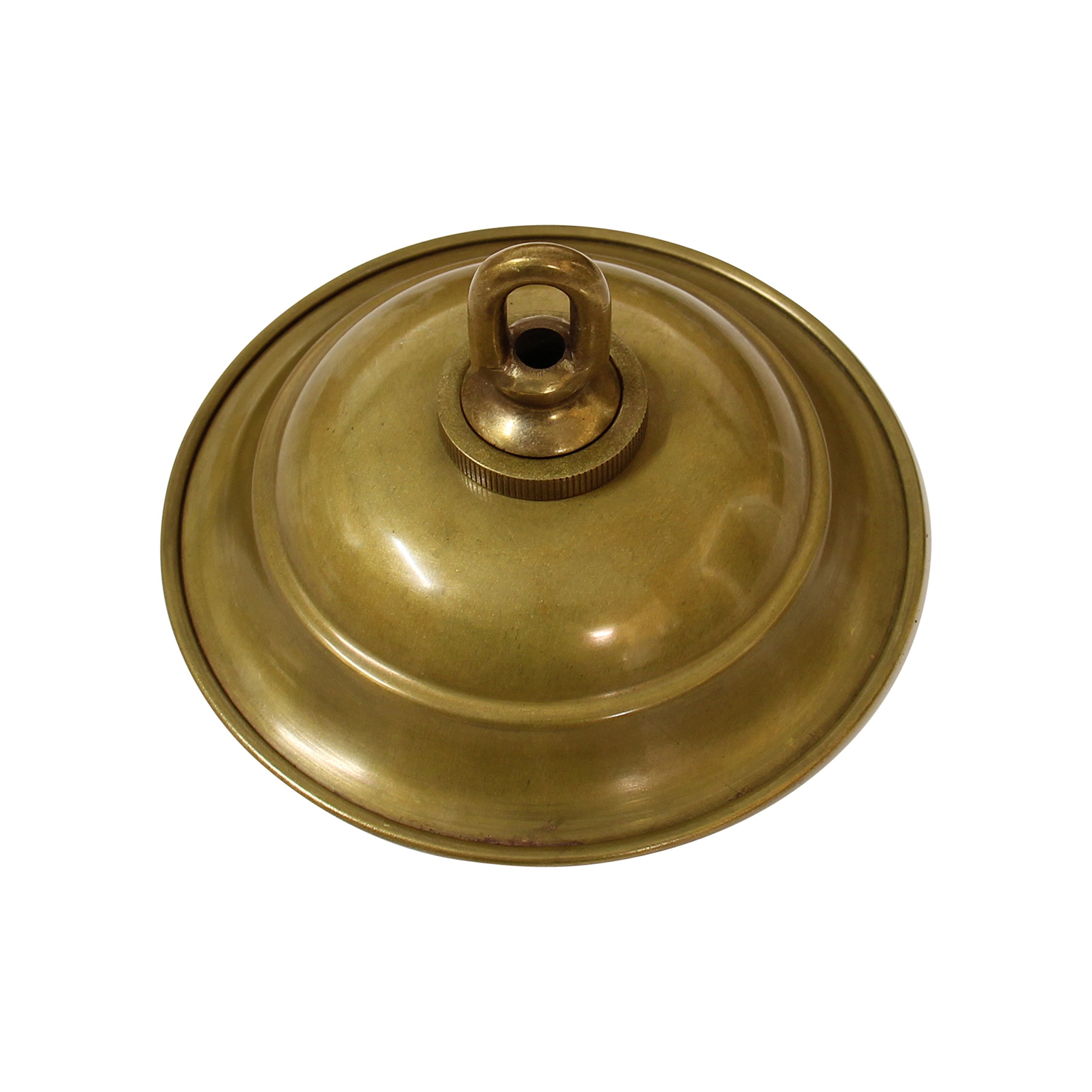 RCH Hardware CN-BR05-120 4.7 Inch Antique Brass Round Ceiling Canopy - Vintage Style Light Fixture Mounting Plate for Chandeliers, Pendant Lights & Ceiling Fans (Pack of 1)