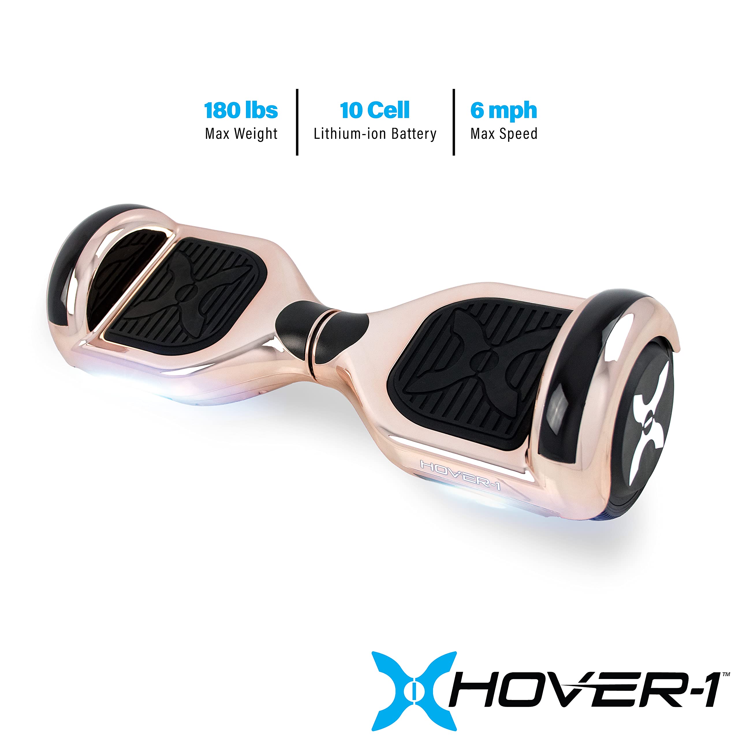 Hover-1 Matrix Electric Self-Balancing Hoverboard with 6.5” LED Tires, Color-Changing Fender Lights, Dual 150W Motors - 7 mph Max Speed & 3 Miles Range - Perfect for Commuting, Fun Rides & Outdoor Adventures