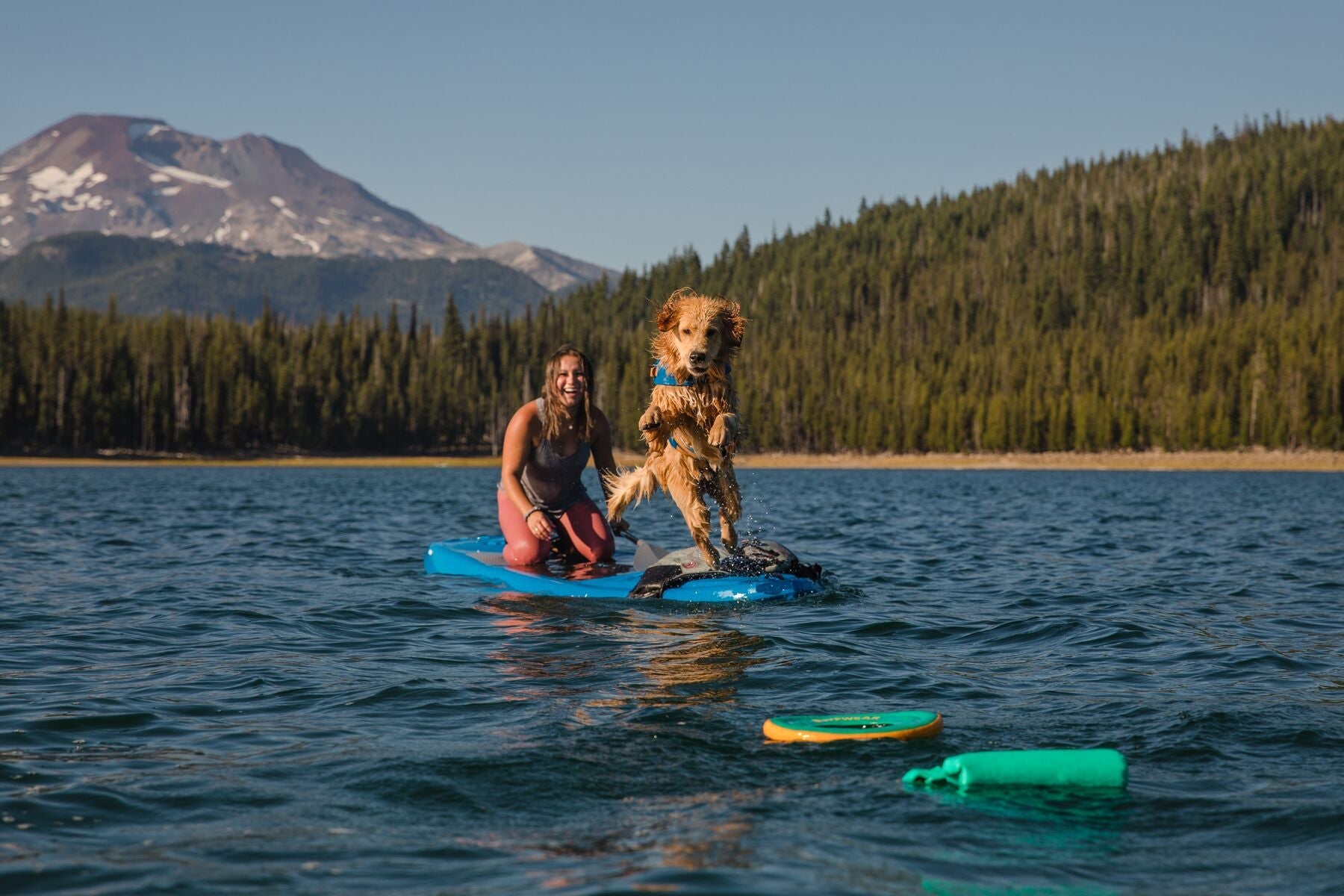 Ruffwear Lunker Floating Foam Dog Toy for Water Play - Campfire Orange, Durable & Fun Chew Toy for Swimming, Fetch & Outdoor Adventures