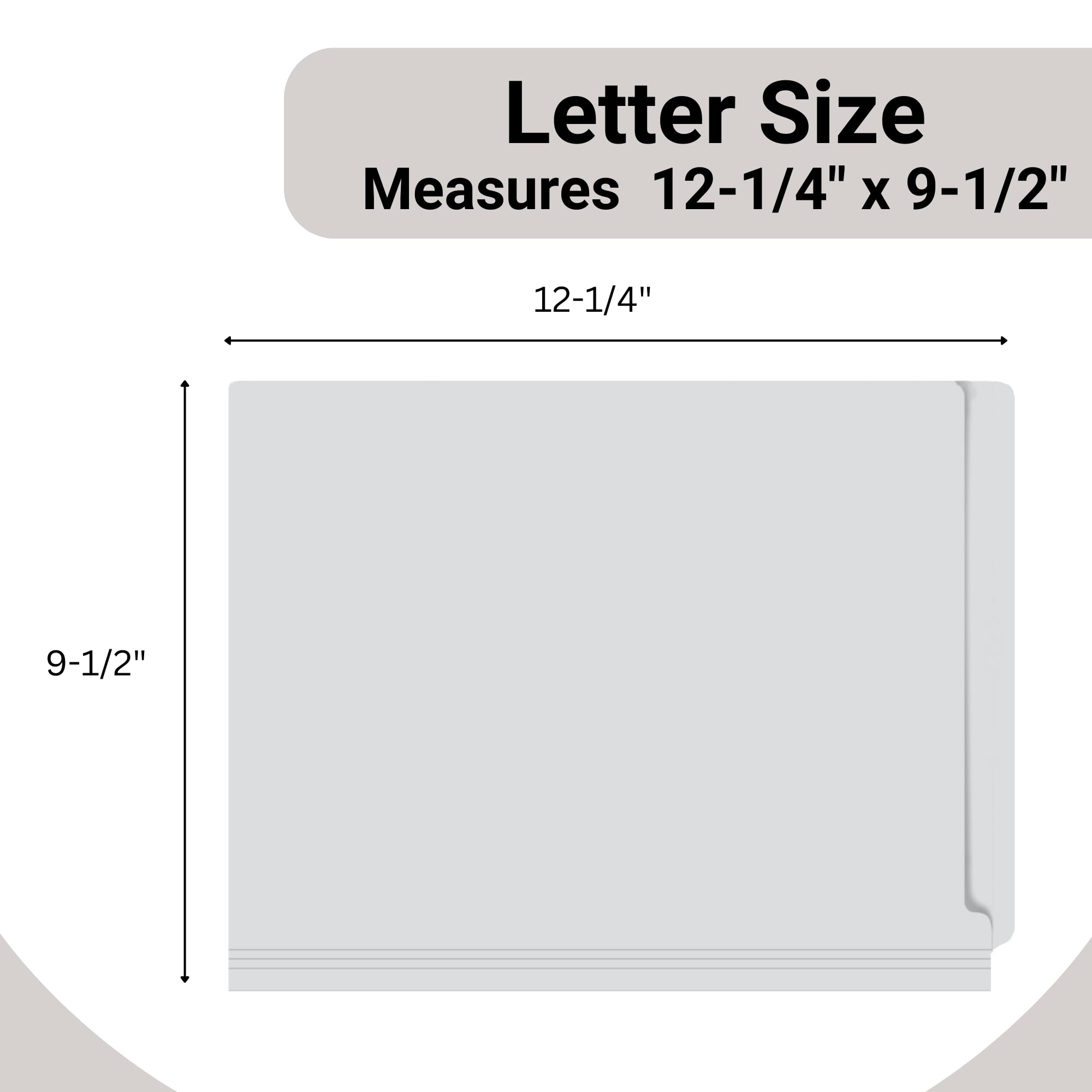 250-Count Gray Letter Size File Folders - 14pt Reinforced End Tab with 2
