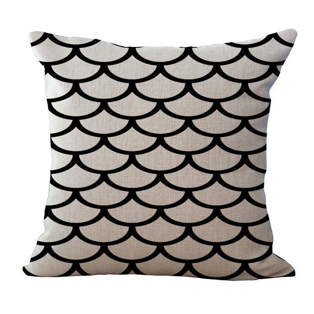 Stylish Black and White Abstract Pillow Cases - Soft & Breathable Bedding for Home Decor, Living Room, Bedroom - Perfect for Modern & Minimalist Interiors
