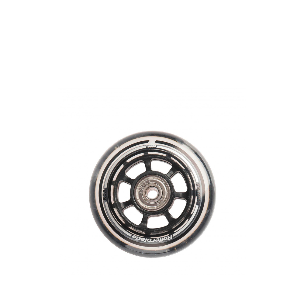Rollerblade 76mm 80a Skate Wheels with SG5 Bearings - 8 Pack Set for Inline Skating, Speed Skating & Outdoor Sports