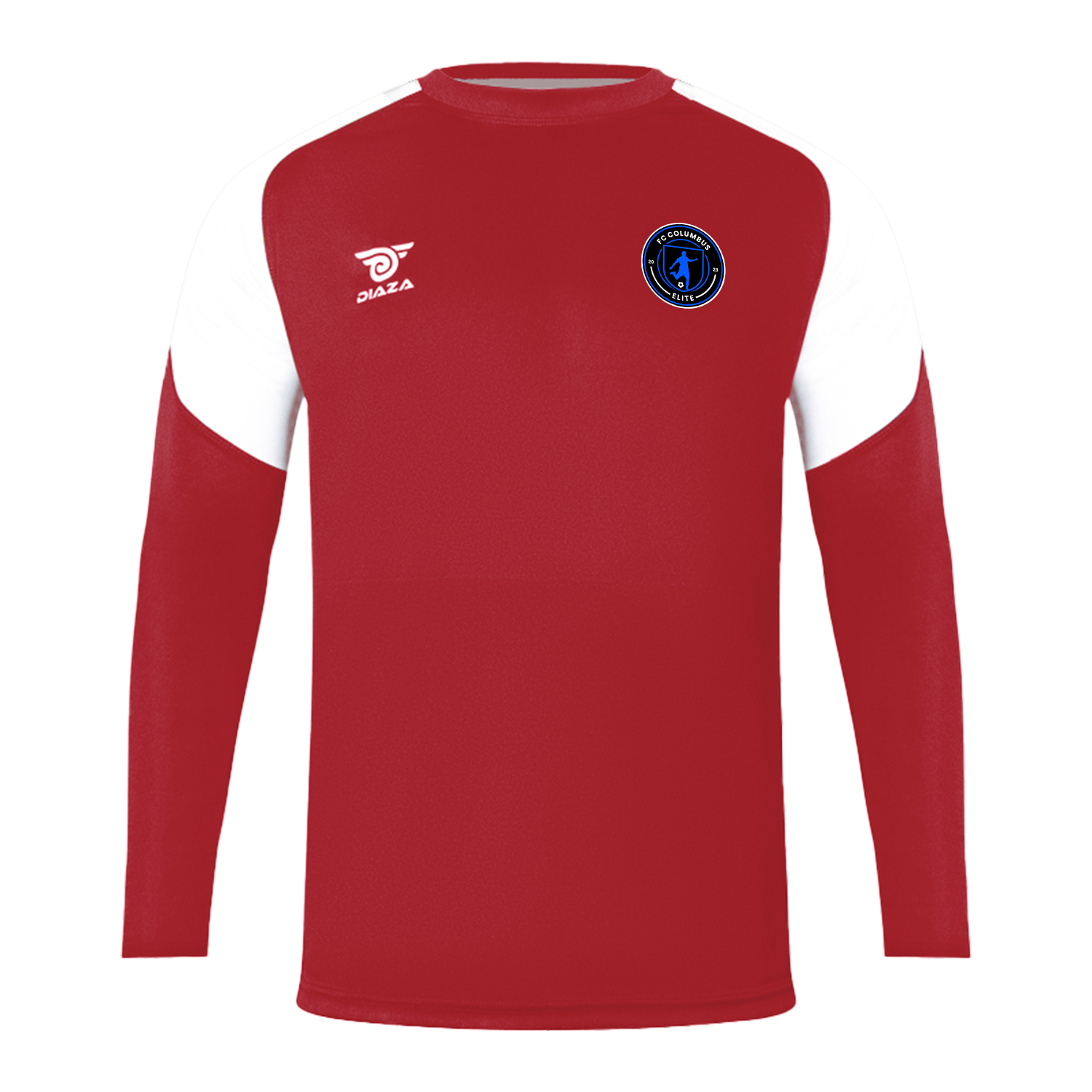 FC Columbus Long Sleeve Training Shirt - Red - Performance Workout Top for Men & Women - Gym, Running, Yoga & Outdoor Sports