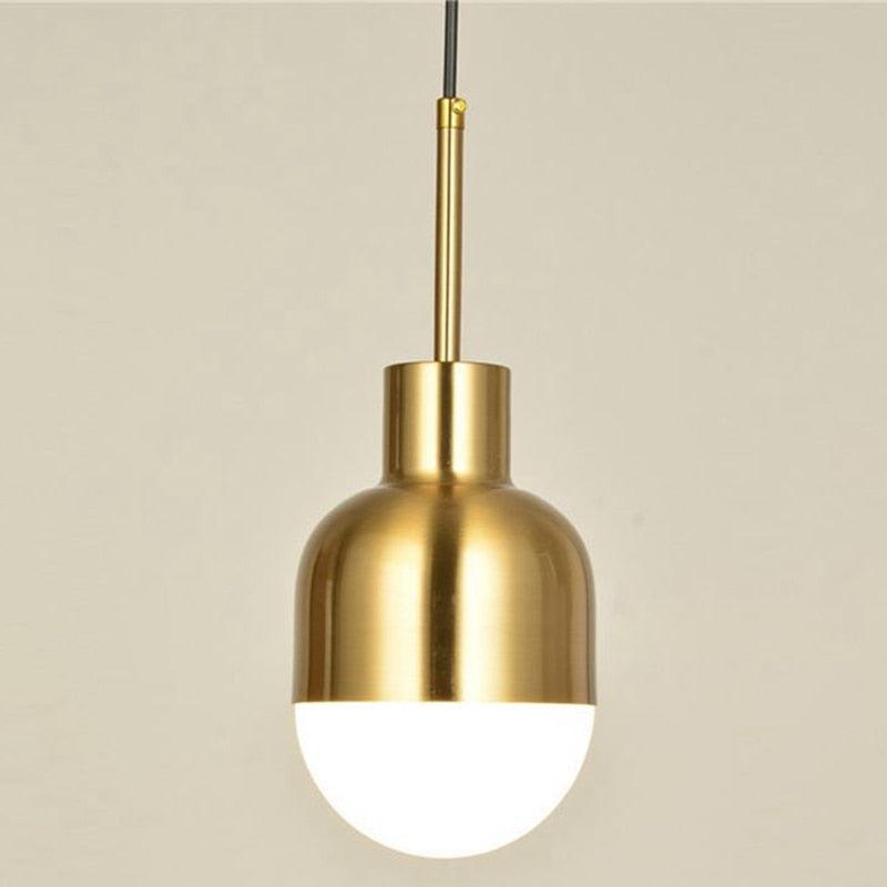 Brass Deco Spotlight Pendant Light - Vintage Industrial Ceiling Lighting for Kitchen Island, Dining Room & Bar Counter