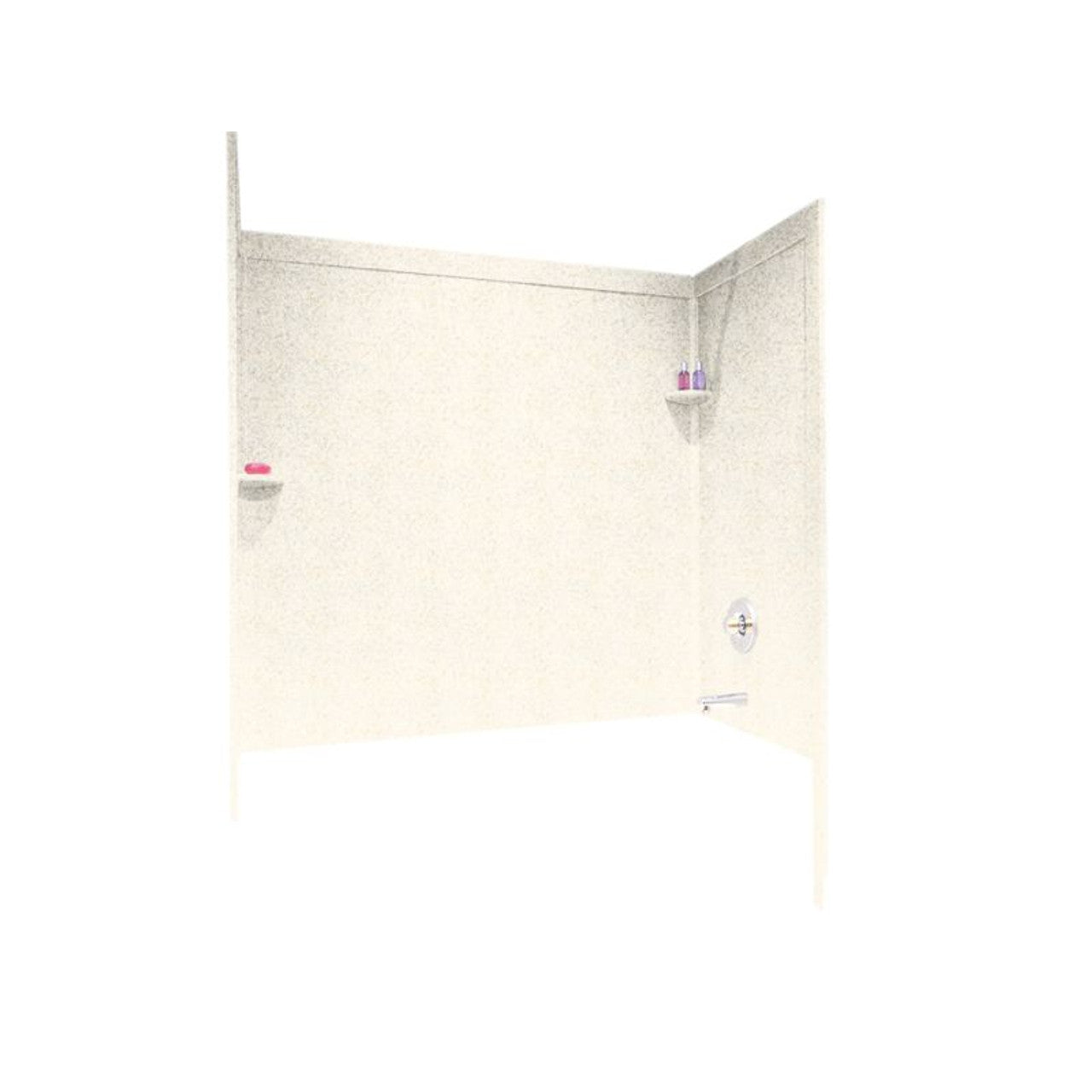 32 x 60 Inch Swanstone Bathtub Wall Kit with Molded Trim - Durable Acrylic Shower Surround for Bathroom Remodel, Waterproof & Mold-Resistant (Perfect for Modern Home Renovations)