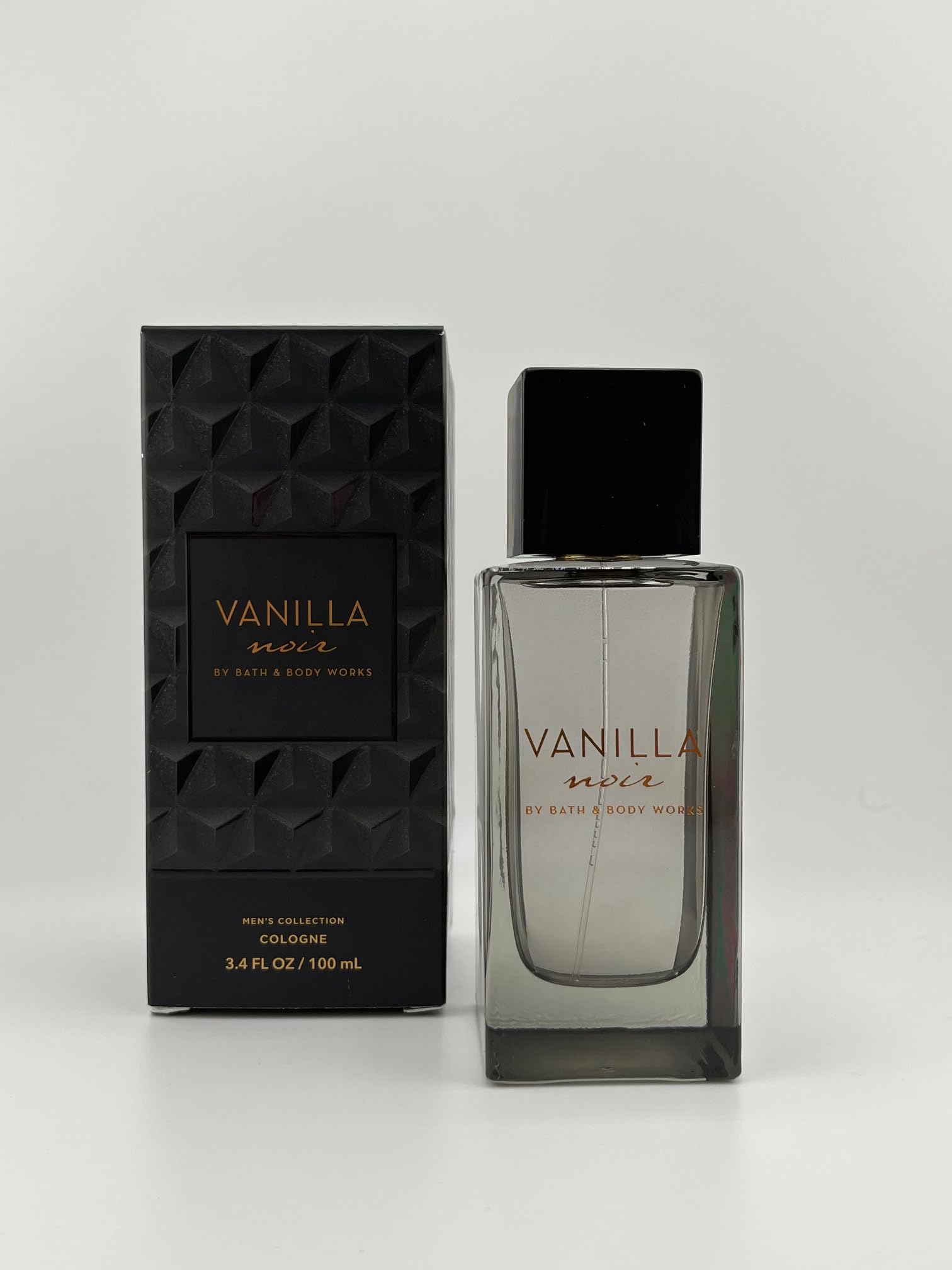 Vanilla Noir Men's Cologne for Men - 3.4 oz/100 ml Eau de Toilette by Bath & B - Long Lasting Fragrance for Date Night, Office & Special Occasions