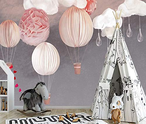 Hot Air Balloon Kids Wallpaper Decor - Peel and Stick Nursery Wall Mural for Baby & Child Room | Easy DIY Wall Decor for Bedroom, Playroom & Nursery