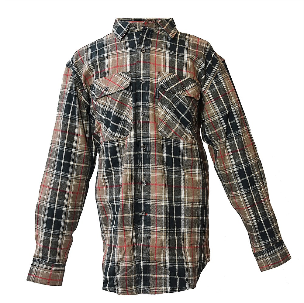 Five Brother Men's Heavyweight Flannel Shirt for Big and Tall - Warm Plaid Long Sleeve Shirt for Outdoor Work, Camping & Fall Winter Fashion