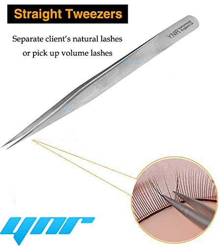 Professional Eyelash Tweezers Straight - Precision Lash Lifting & Perm Separating Comb Tool for Perfect Eyelash Extensions | Salon & Home Use Beauty Essential