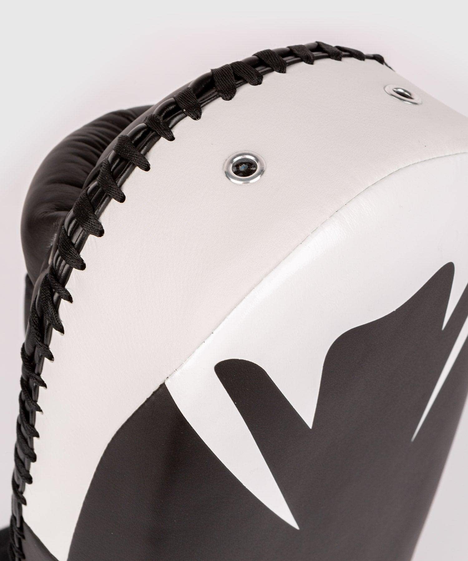 Venum Light Kick Pads (Pair) - Black/White - MMA Training Equipment for Muay Thai, Kickboxing & Martial Arts - Perfect for Gym, Home Workouts & Combat Sports Practice