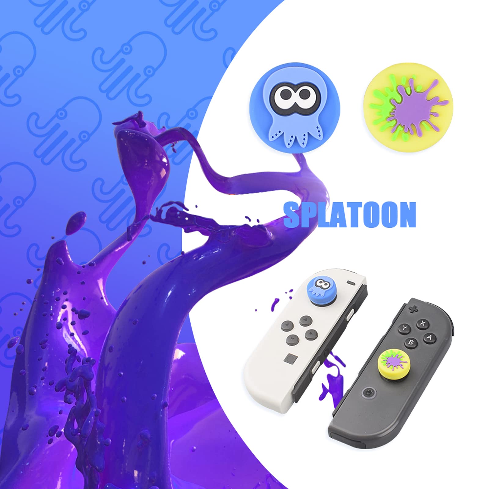 Nintendo Switch Case with Screen Protector, Playstand & Thumb Grip Caps - Protective Cover for Nintendo Switch Console - Perfect for Travel, Gaming On-The-Go & Home Entertainment