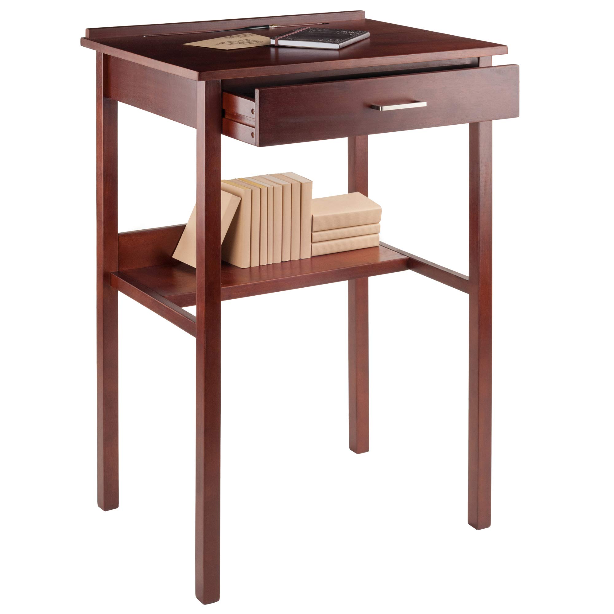 Walnut Winsome Ronald High Desk for Home Office & Study
