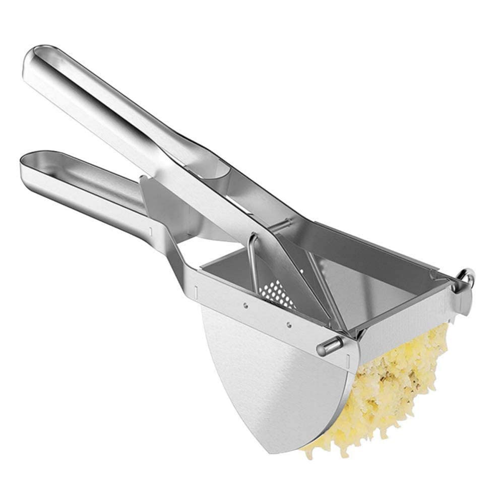 Premium Stainless Steel Potato Ricer & Masher - Heavy Duty Potato Press for Baby Food, Purees, Fruits & Vegetables | Multi-Functional Kitchen Tool for Juicing Lemons & More | Dishwasher Safe | Perfect for Homemade Baby Food, Smoothies & Healthy Cooking
