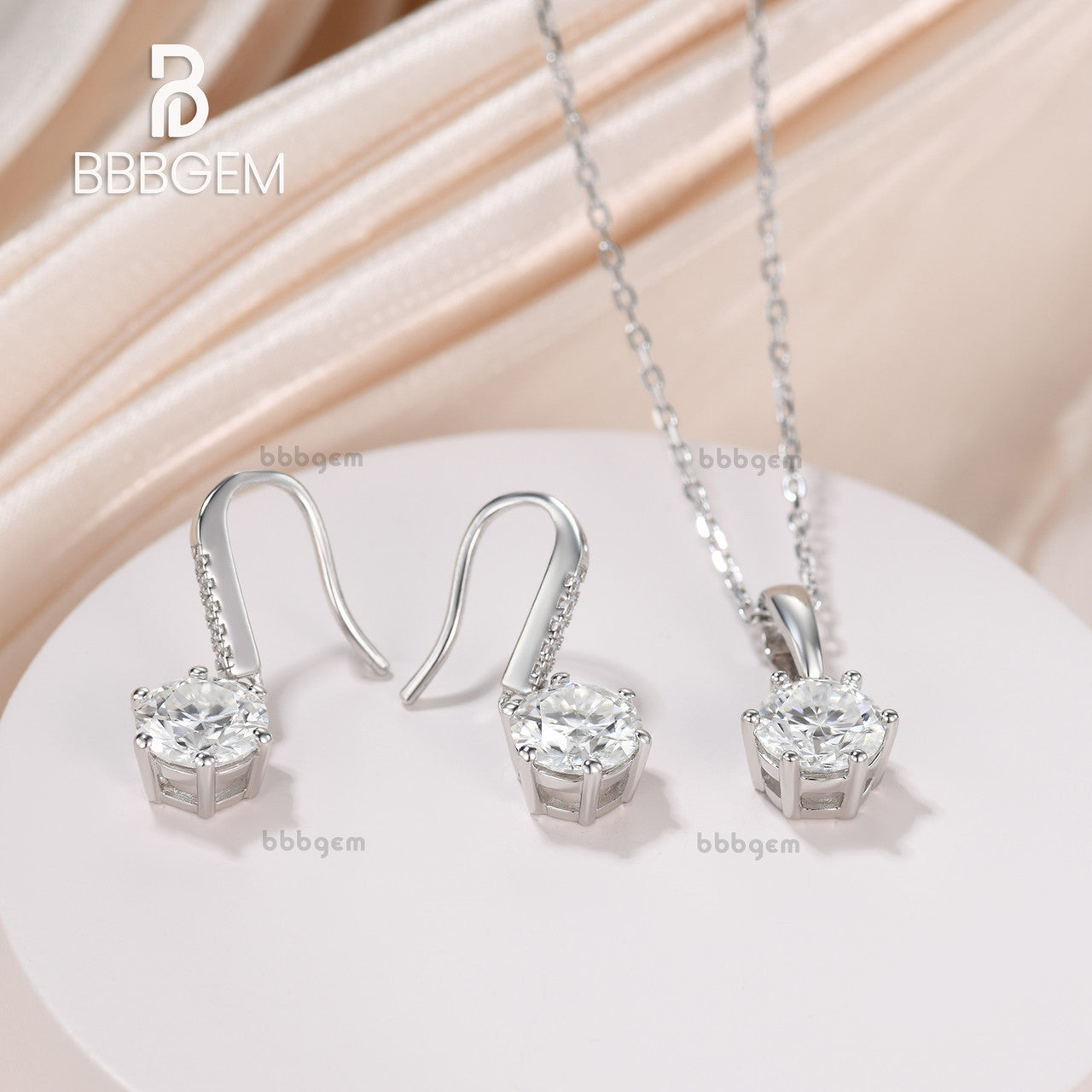1 Carat Round Forever One Moissanite Solitaire Pendant Necklace in 18K White Gold - Minimalist Elegant Jewelry for Women, Perfect for Weddings, Anniversaries & Special Occasions
