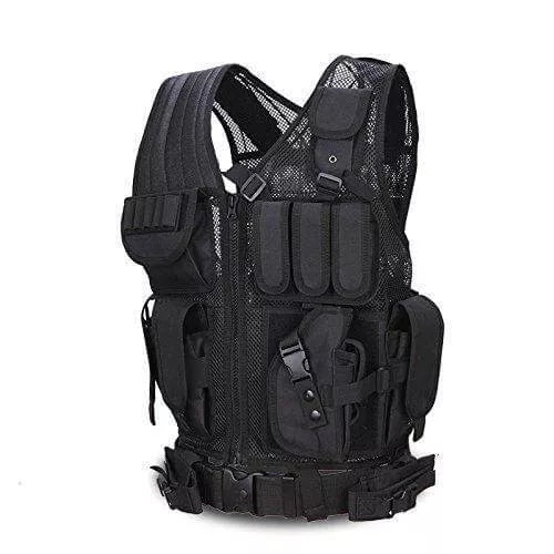 Tactical SWAT Vest with Multiple Pockets - Durable Military Gear for Outdoor, Airsoft, Hunting & Police Training