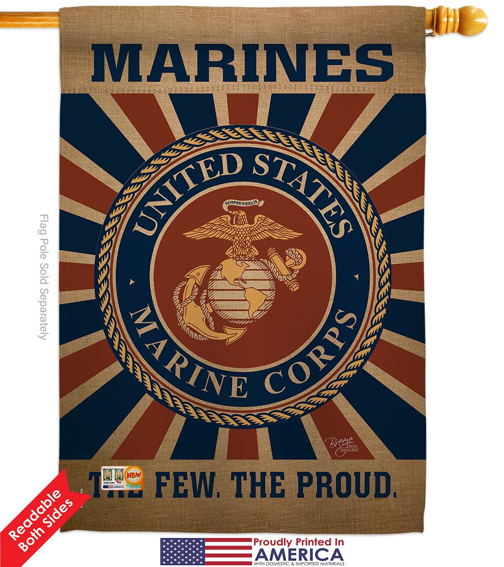 USMC Semper Fi Garden Flag - Double-Sided 28x40 Inch Marine Corps Yard Banner for Veterans, Military Decor - Made in USA | Perfect for Patriotic Home, Front Yard & Armed Forces Tribute
