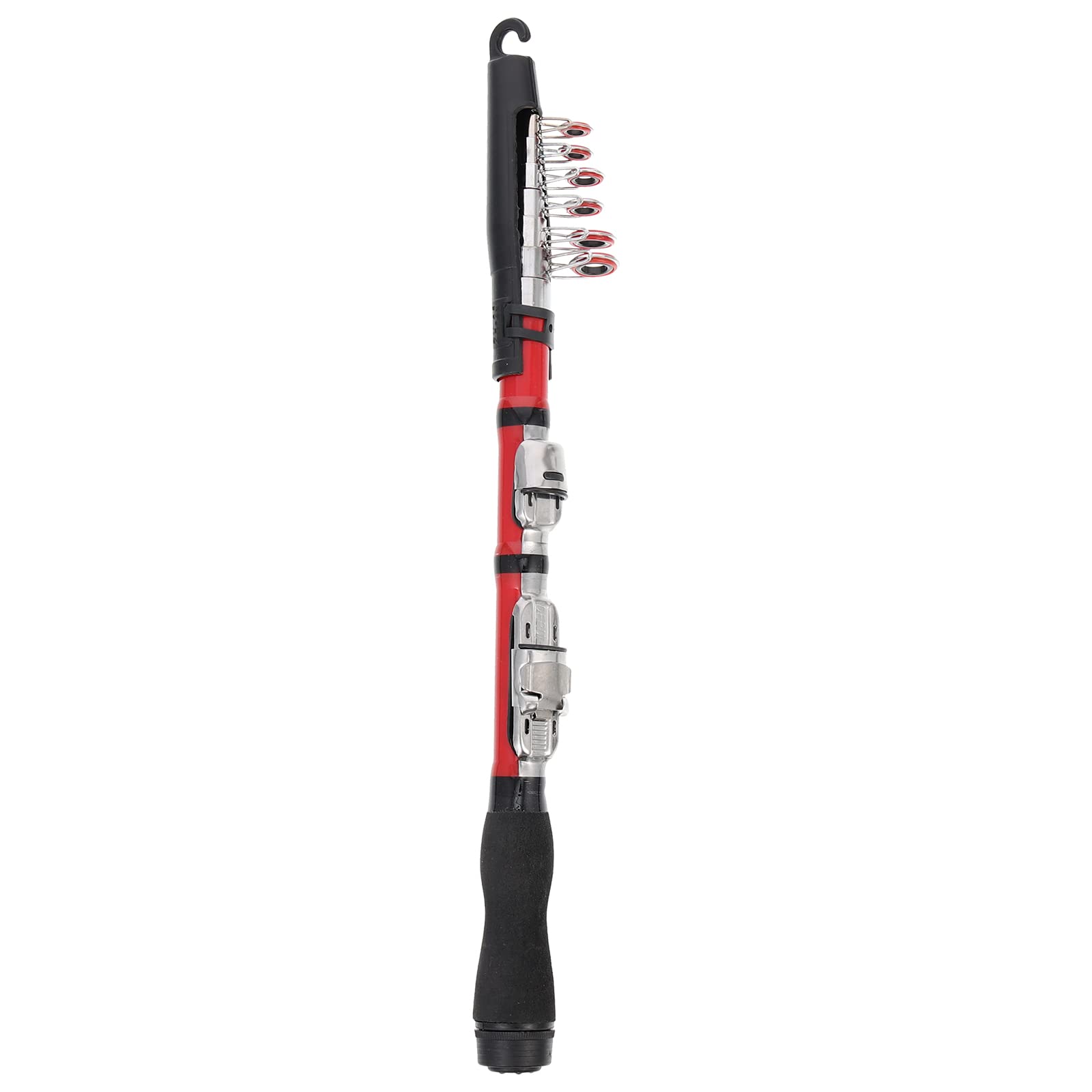 LUOZZY Telescopic Carbon Fiber Fishing Rod - Portable Travel Fishing Pole for Freshwater & Saltwater - Lightweight Professional Fishing Gear for Beginners & Experts (Red)