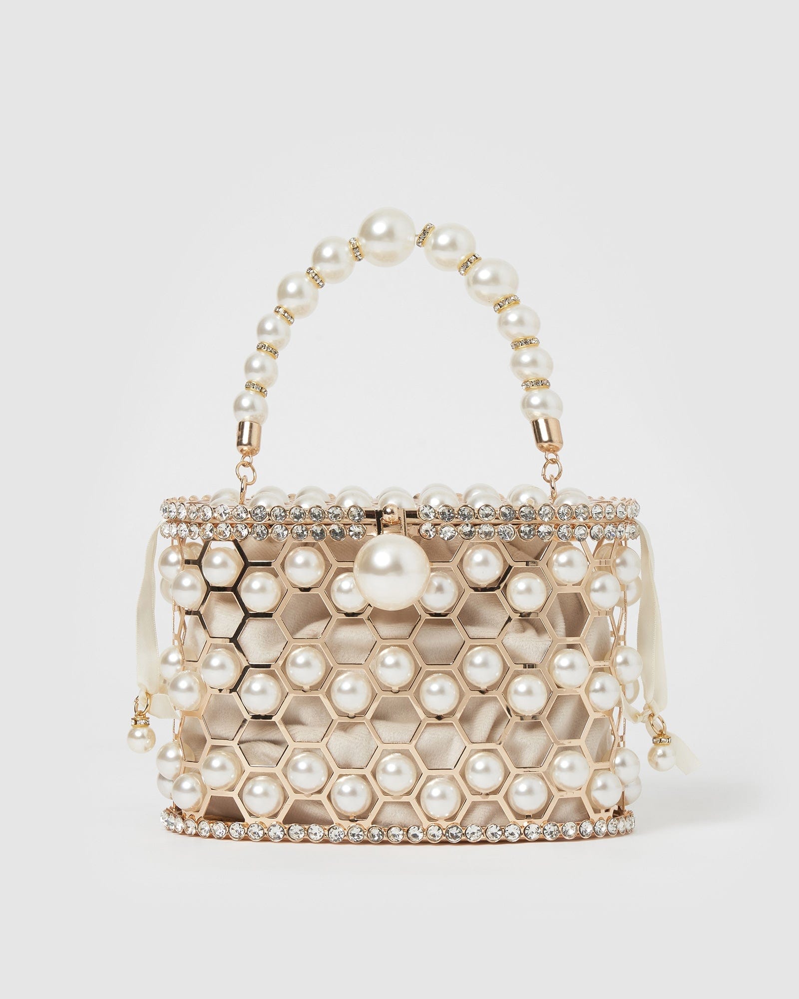Izoa Harper Pearl Bag - Elegant & Stylish Women's Shoulder Bag for Parties, Weddings & Evening Events | Perfect Gift for Her