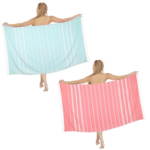 2 Pack Aqua+coral Red