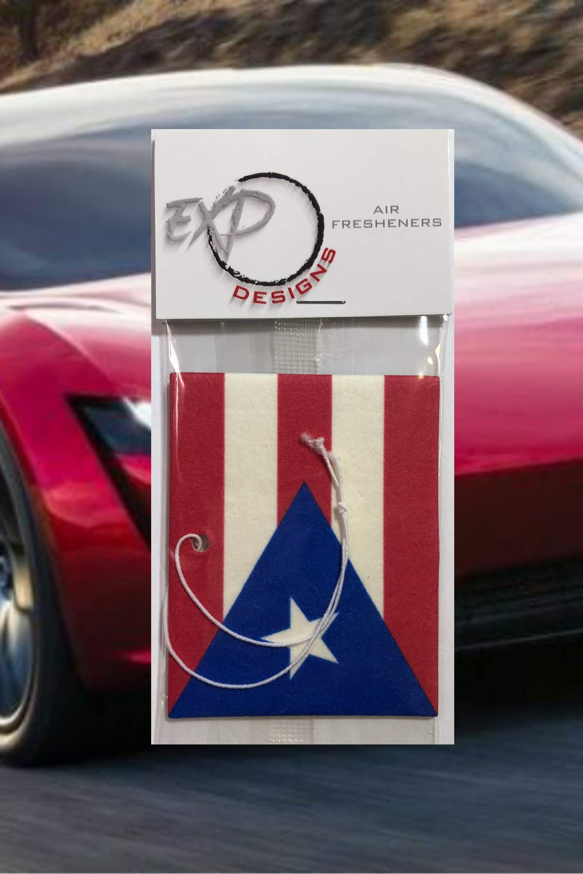 Puerto Rican Flag Car Air Freshener - Long-Lasting Fragrance for Cars, Homes & Offices - Show Your Pride with Boricua Scent