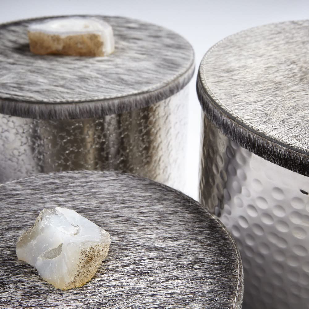 Cyan Design 10212 Silver Grey Smoke Decorative Containers & Trays - Perfect for Home Decor, Table Centerpieces, and Gift Packaging