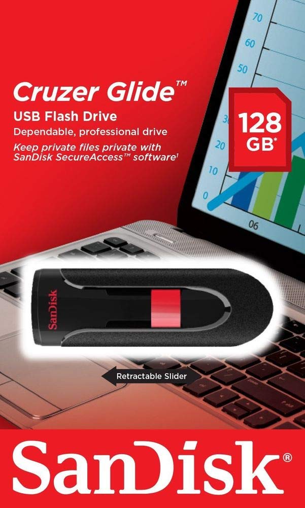 SanDisk 128GB USB 2.0 Flash Drive 5-Pack with Lanyards for Office & School Use