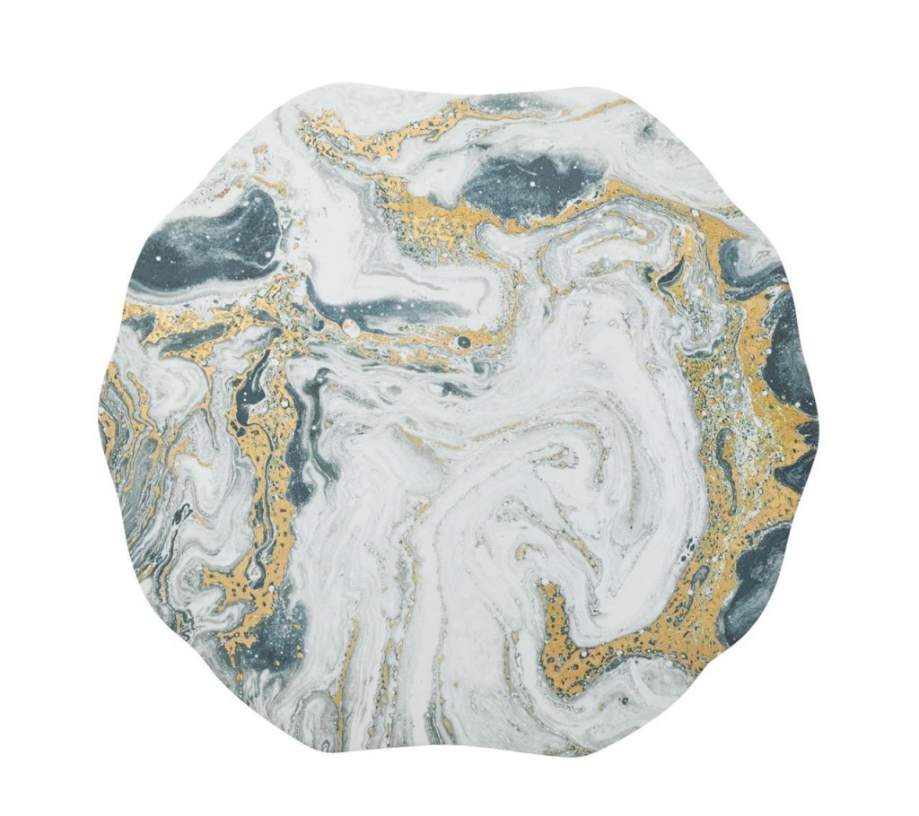 Cosmic Starry Night Placemats Set of 4 - Elegant Ivory, Gold & Silver Table Mats for Dining, Perfect for Dinner Parties, Holiday Decor & Home Styling
