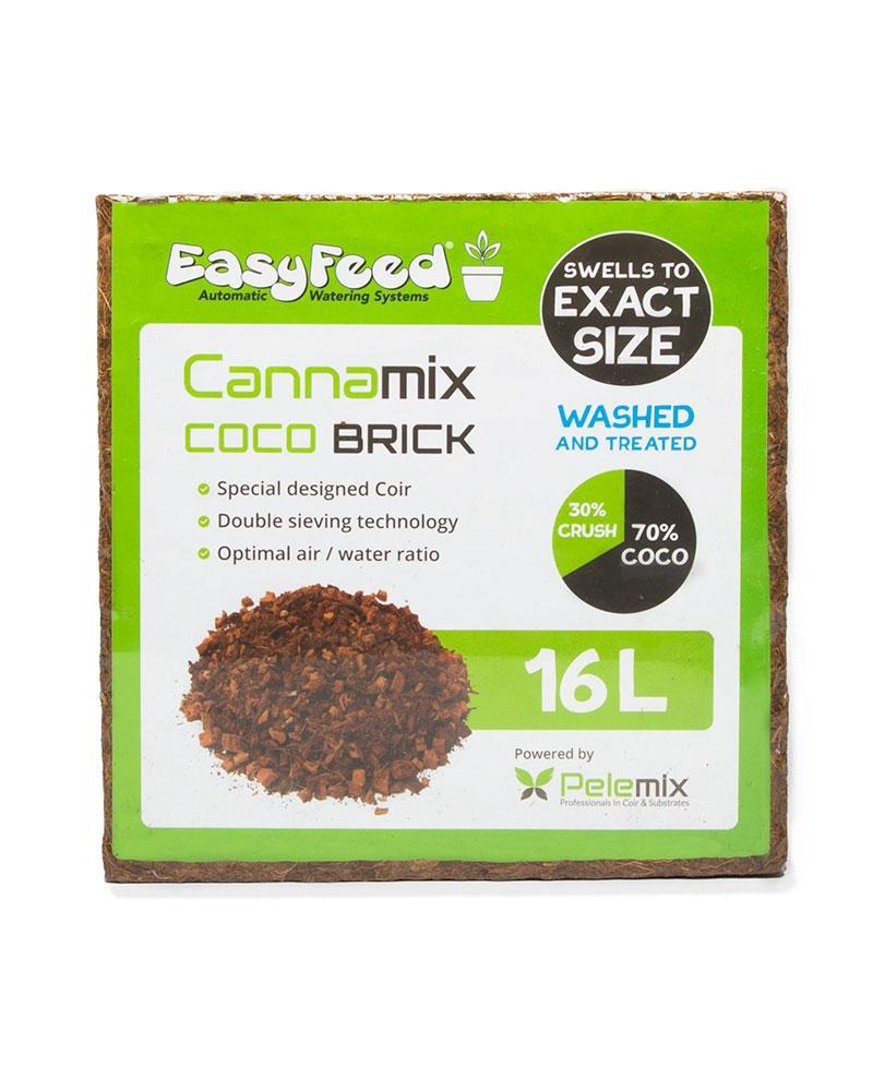 EasyFeed® 16L Coco Brick - Premium Coconut Coir Substrate for Hydroponics, Gardening & Reptile Bedding | Ideal for Indoor Plants, Seed Starting & Terrariums
