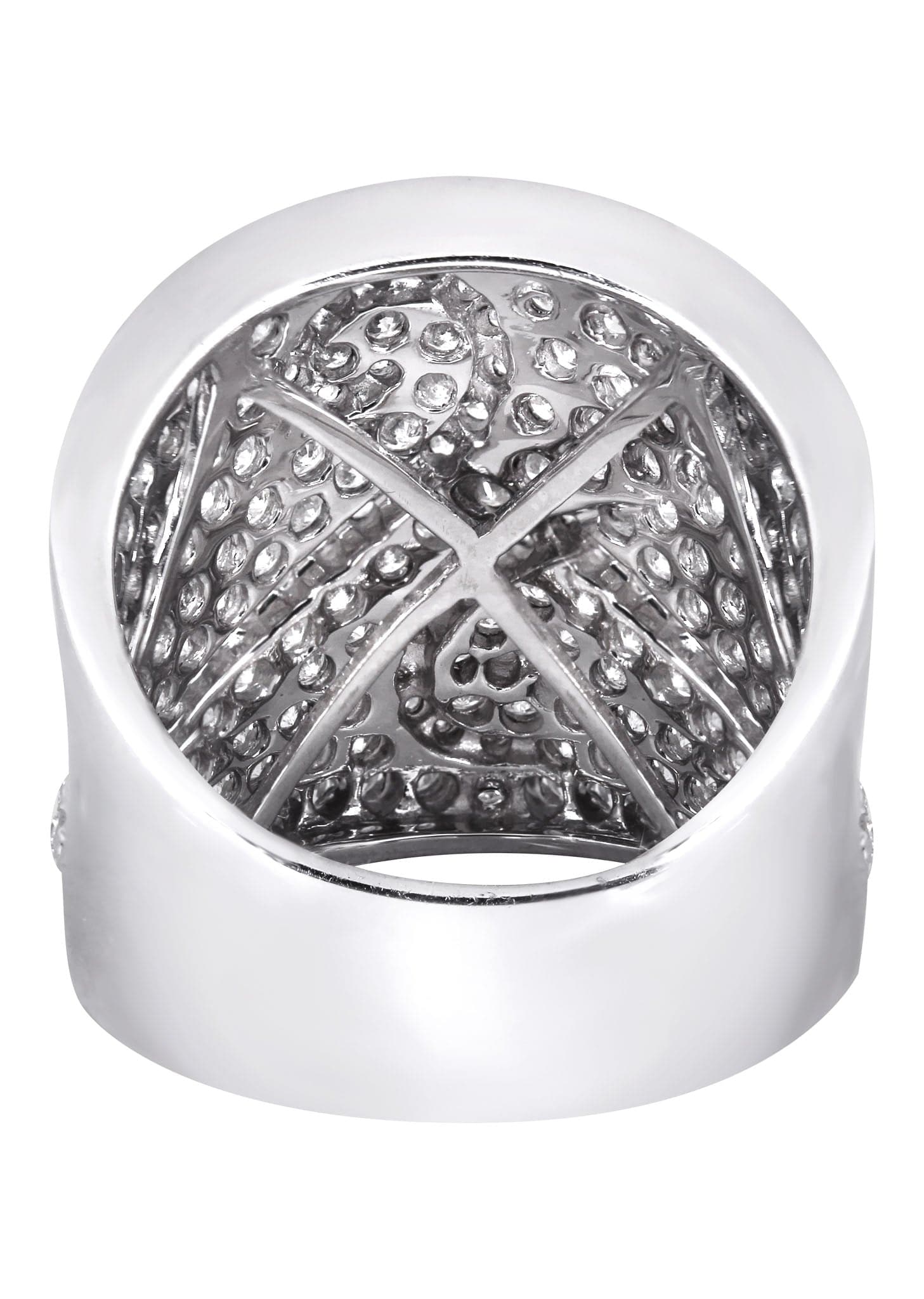 14K White Gold Ladies Diamond Cocktail Ring - 2.65 Carats Total Weight - 12.13 Grams - Elegant Party Jewelry for Women - Perfect for Evening Events, Weddings & Special Occasions