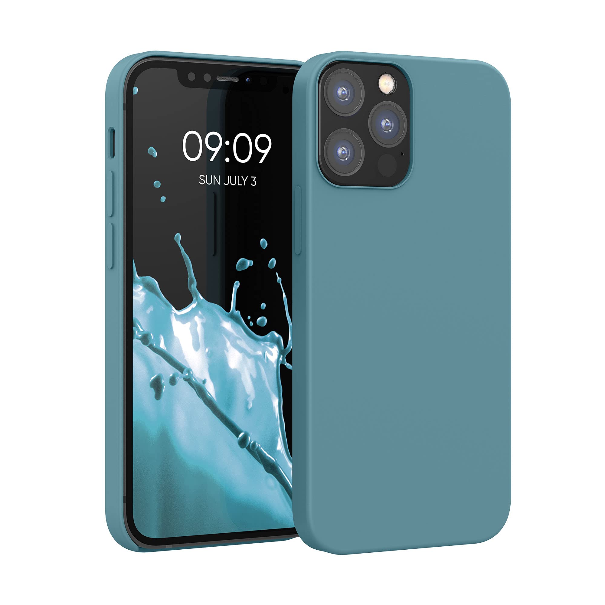 kwmobile Premium TPU Silicone Case for Apple iPhone 12 & iPhone 12 Pro - Soft Protective Phone Cover in Arctic Night Color - Perfect for Everyday Use, Work & Travel Protection